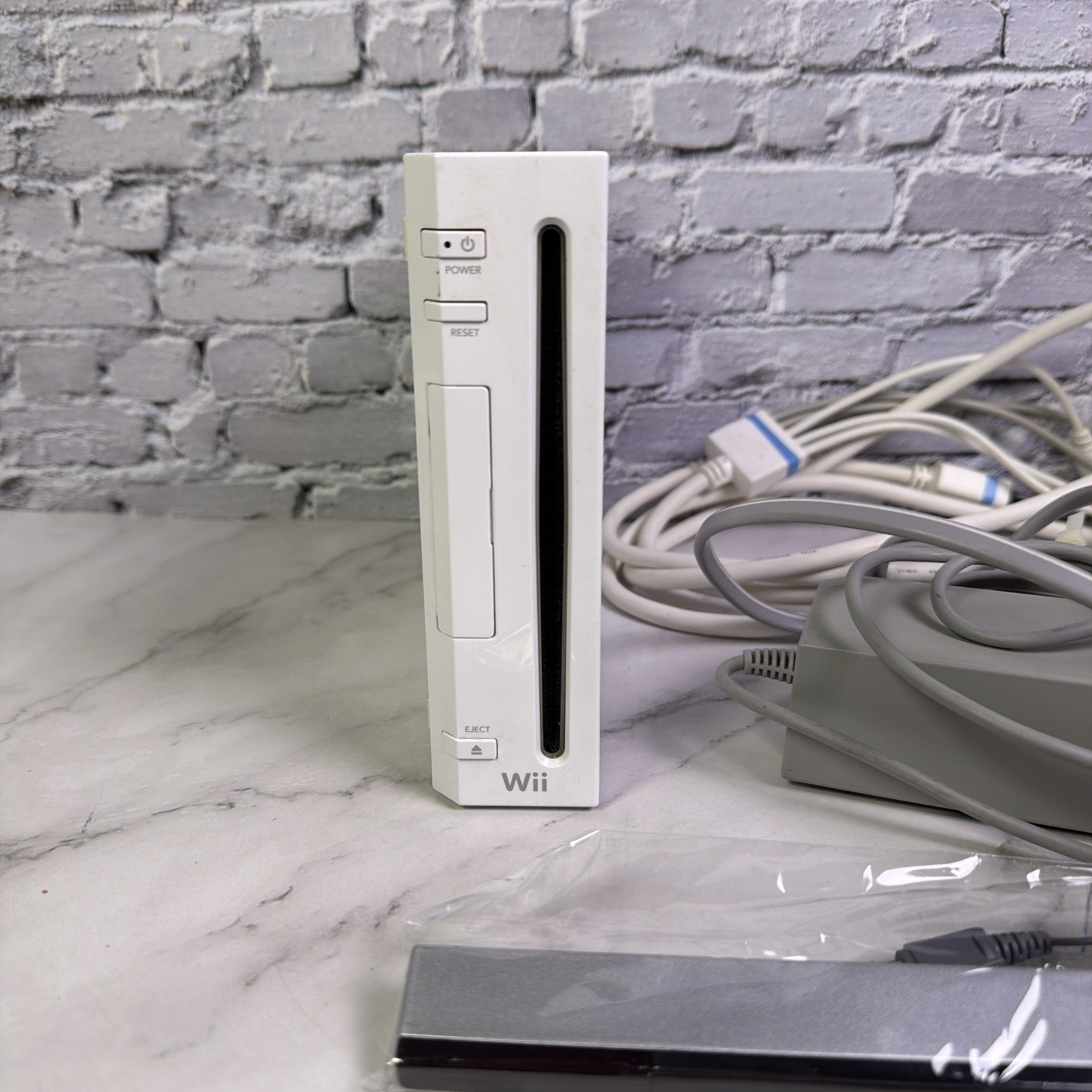 Nintendo Wii (RVL-001 USA) Console w/ Power Cord, AV Cord, & Sensor ✅ Tested
