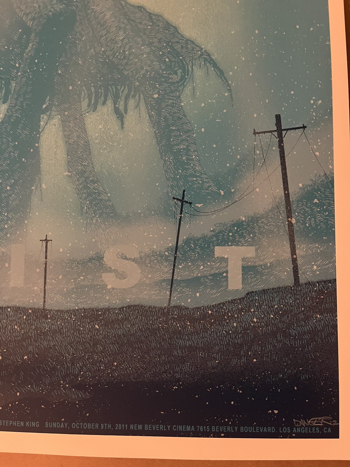 SIGNED The Mist Mondo Mystery Movie Poster Daniel Danger Art Print Darabont Film