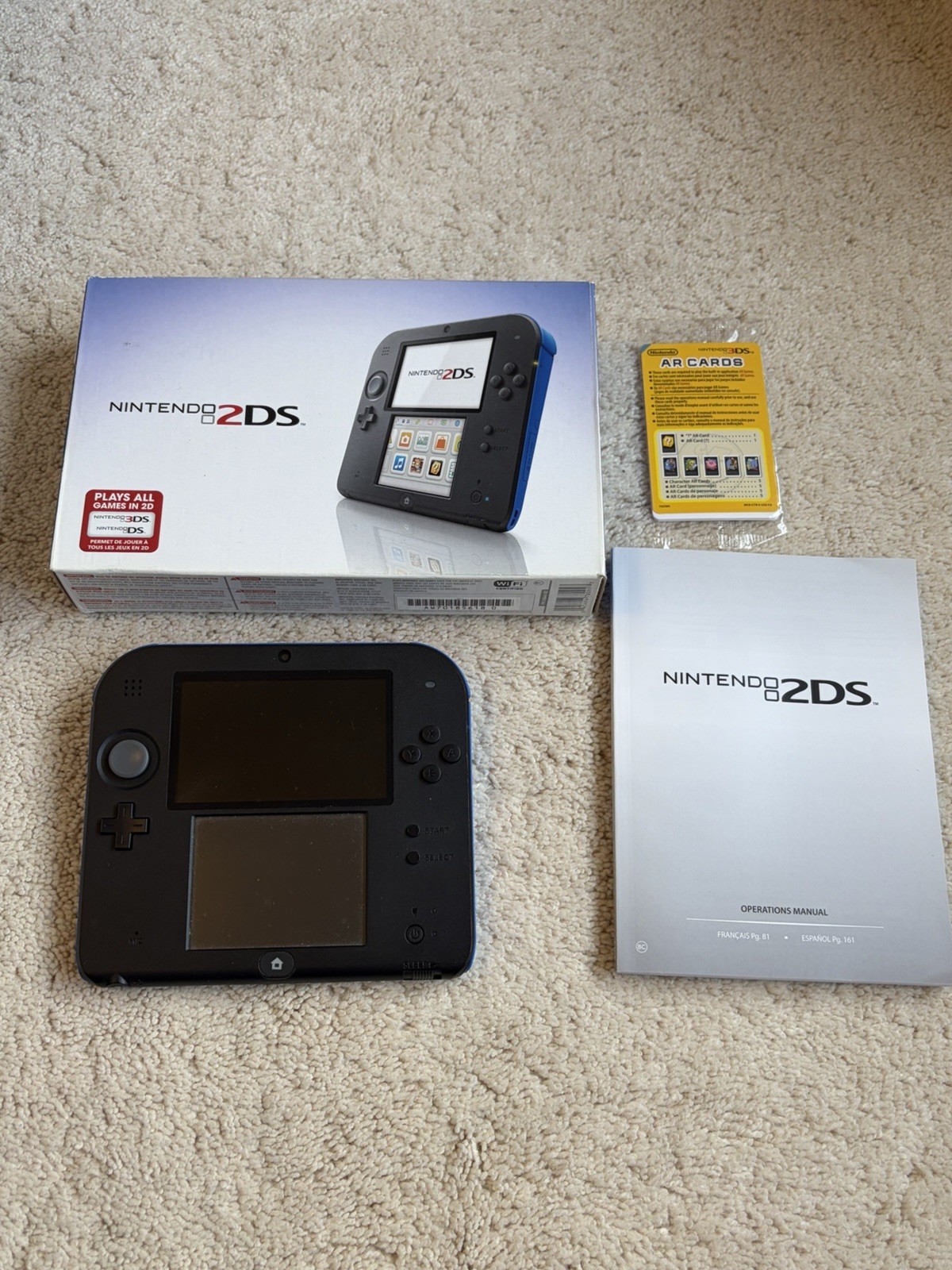 Nintendo 2DS Launch Edition Blue and Black Handheld System – Black/Blue