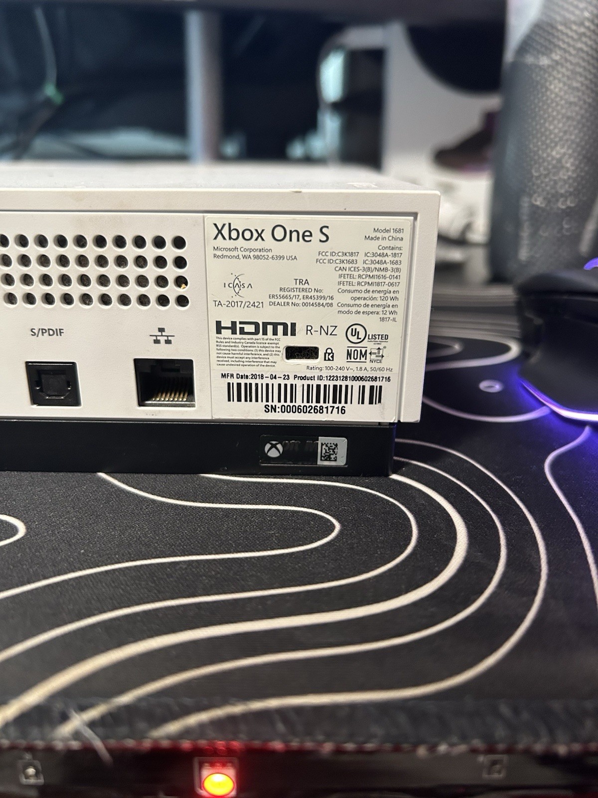 Xbox One S With Original Controller, Wires, and 3-Month Gamepass