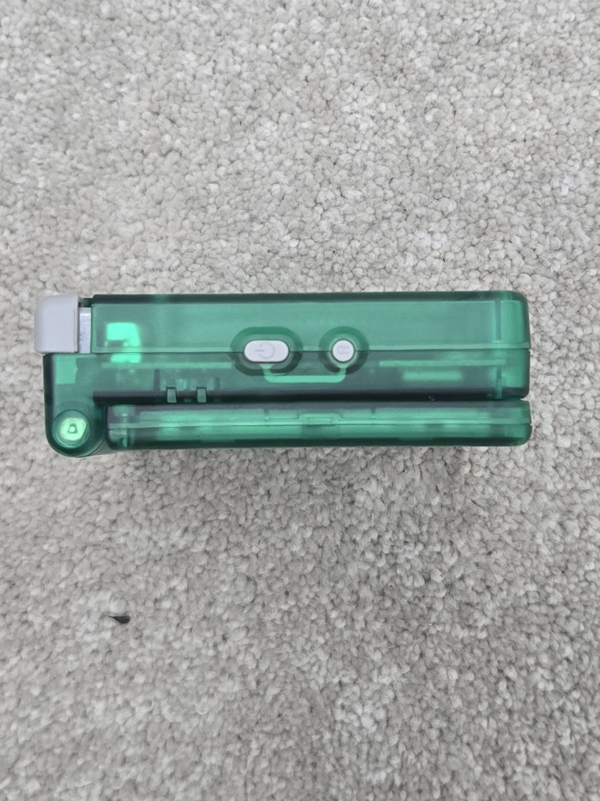 Anbernic game console RG35XXSP retro handheld transparent green tested arcade
