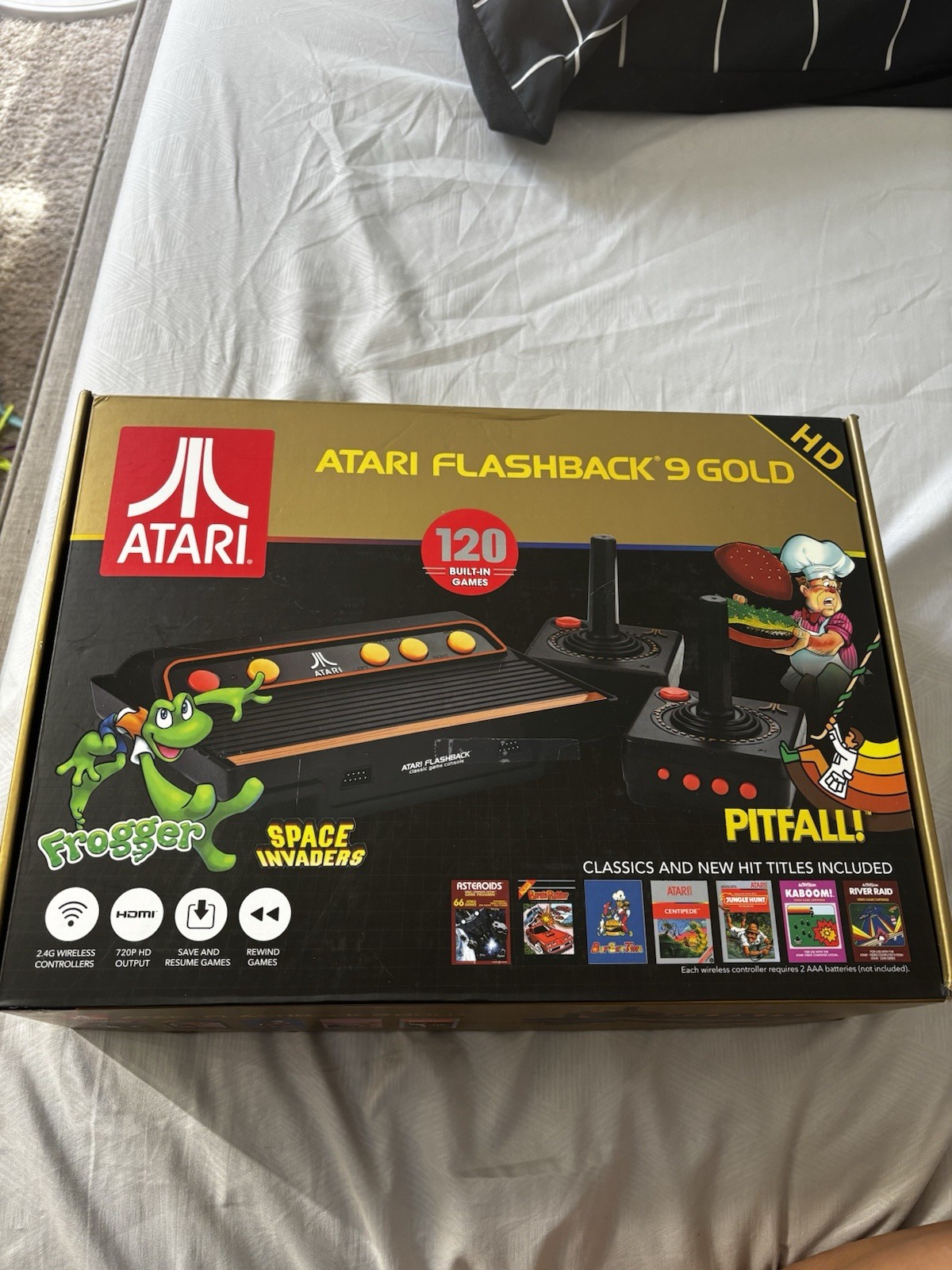 ATARI flashback 9 Gold 120 Built-in Games, Wireless Controllers With HDMI CORD