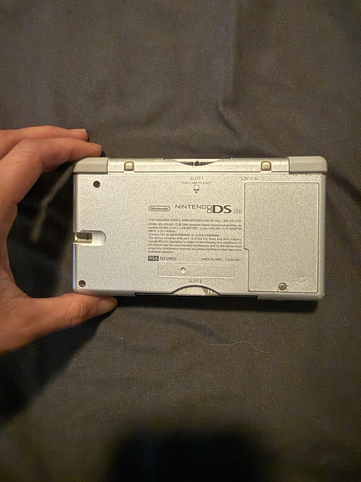 Nintendo DS Lite Handheld System Silver W/ Charger USED WITH ISSUES Please Read