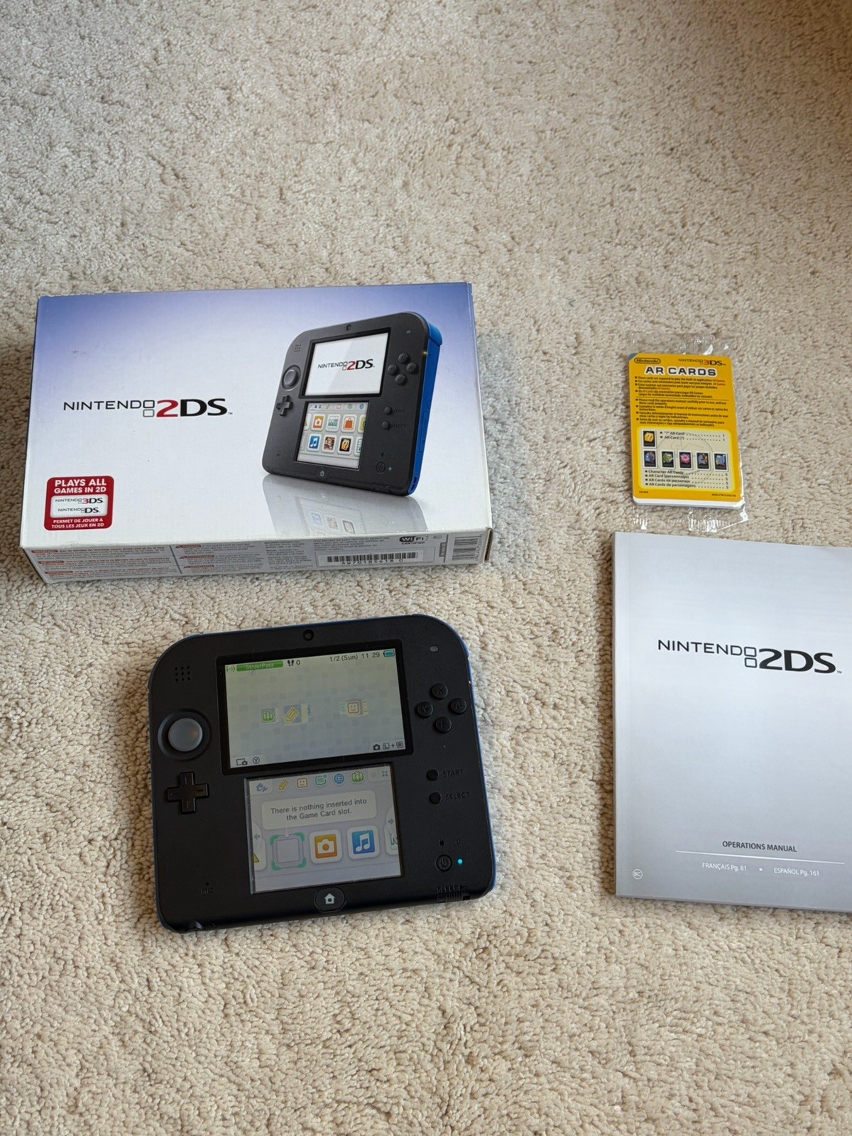 Nintendo 2DS Launch Edition Blue and Black Handheld System – Black/Blue