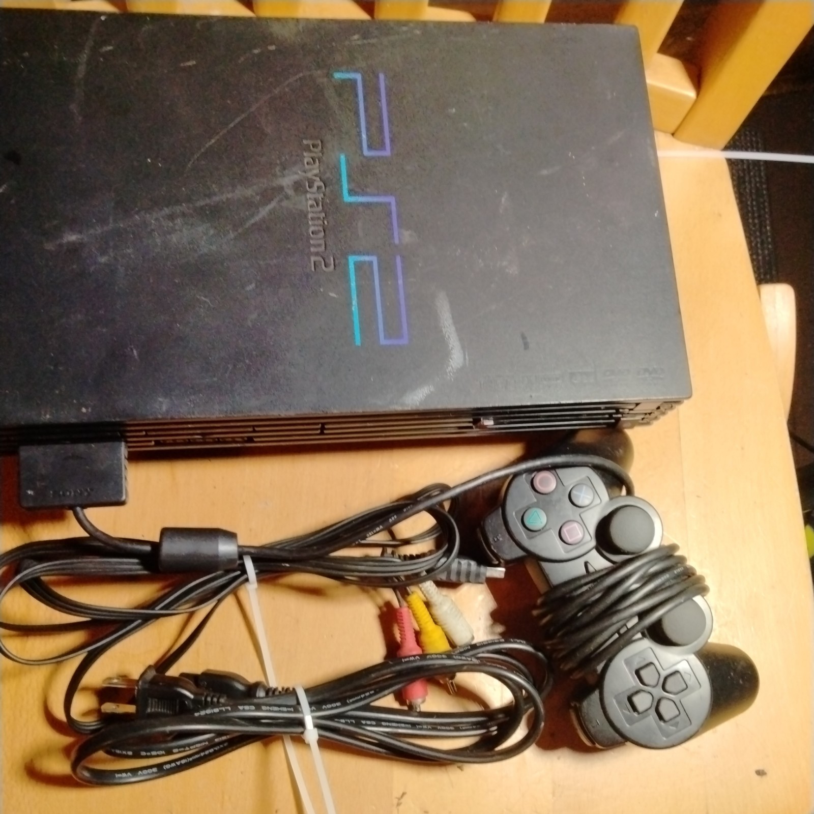 Sony PlayStation 2 50001 Model 1 Controller & All Cords Tested and Working