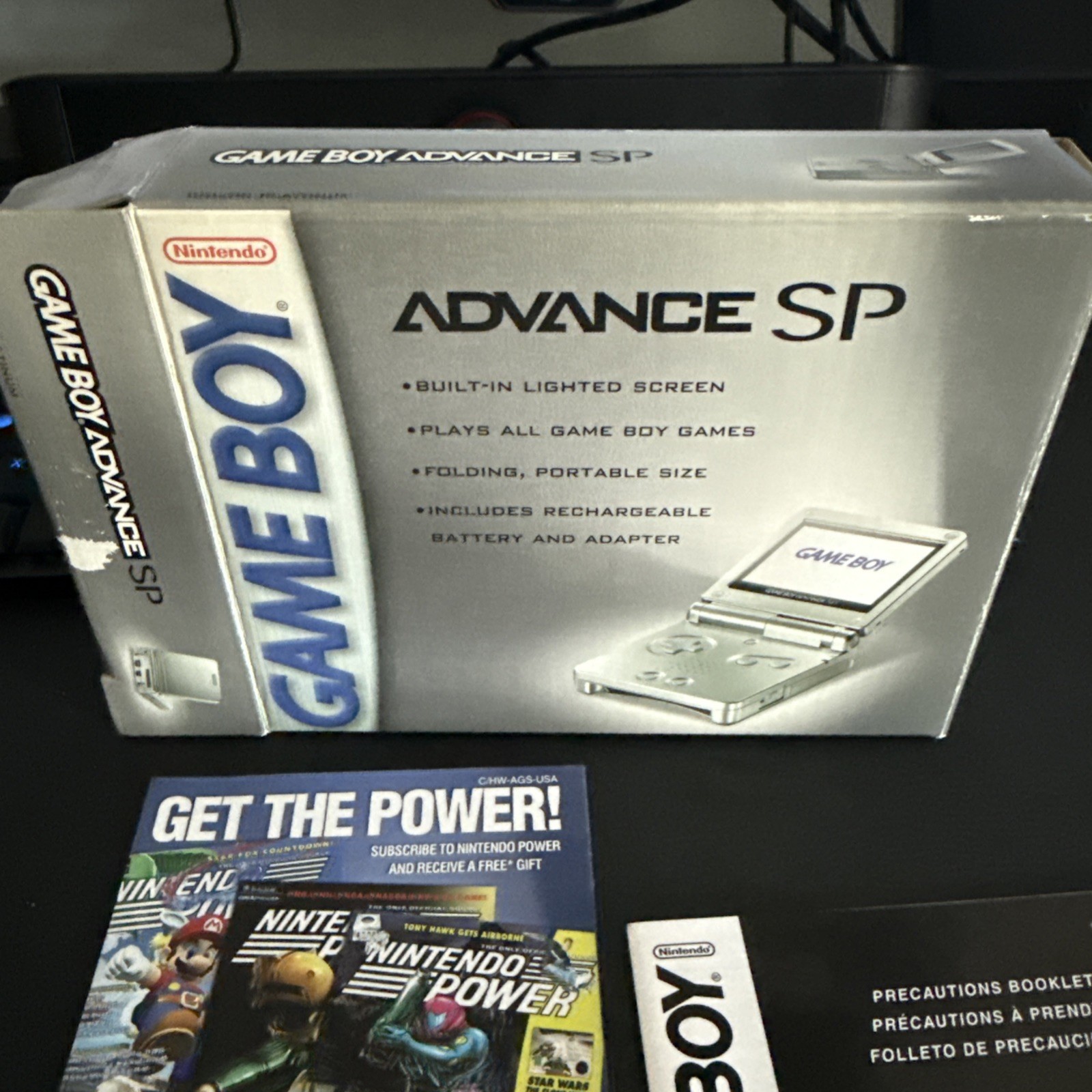 Nintendo Game Boy Advance SP – Platinum – CIB Complete – Tested Working