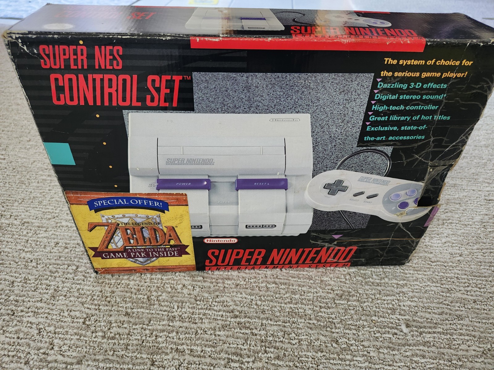 Super Nintendo Legend Of Zelda Edition SNES Console CIB Complete In Box