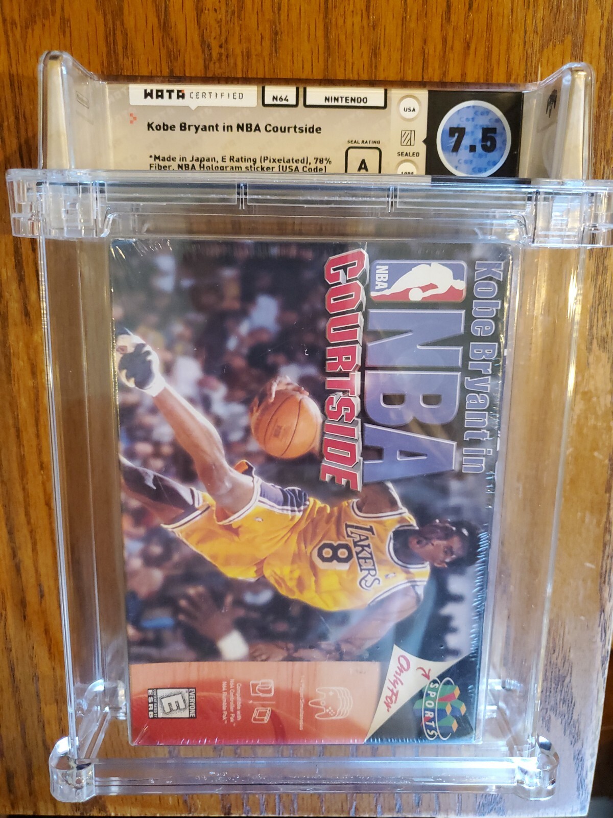 Kobe Bryant in NBA Courtside WATA 7.5 A Sealed Nintendo 64 N64 1998 NETFLIX SOON