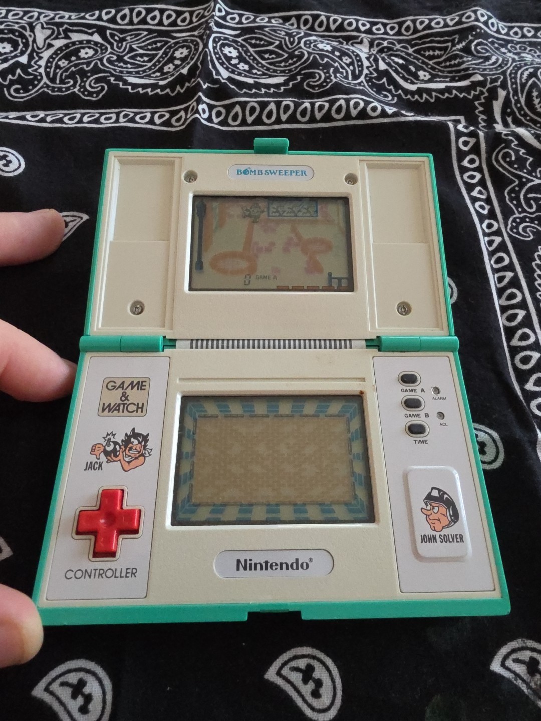 Nintendo Game & Watch Bomb Sweeper BD-62 1987 Multi Screen WORKING