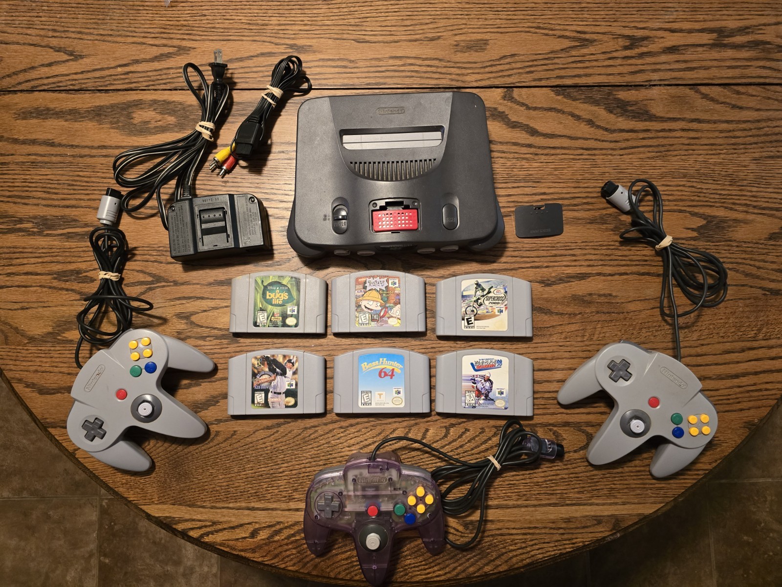 Nintendo 64 (N64) Console Bundle With Expansion pak + 6 Games + 3 Controllers