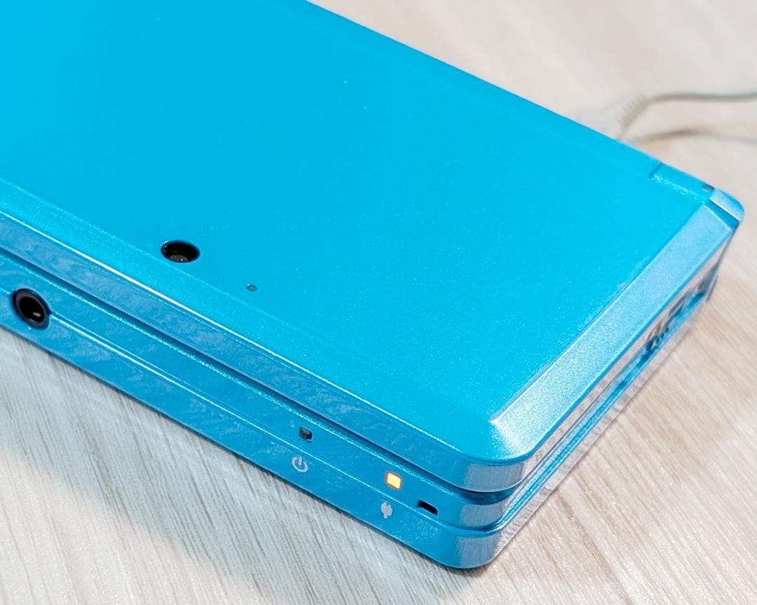 Nintendo 3DS Light Blue Console Box Charger Stylus Tested Japan Ver NTSC-J