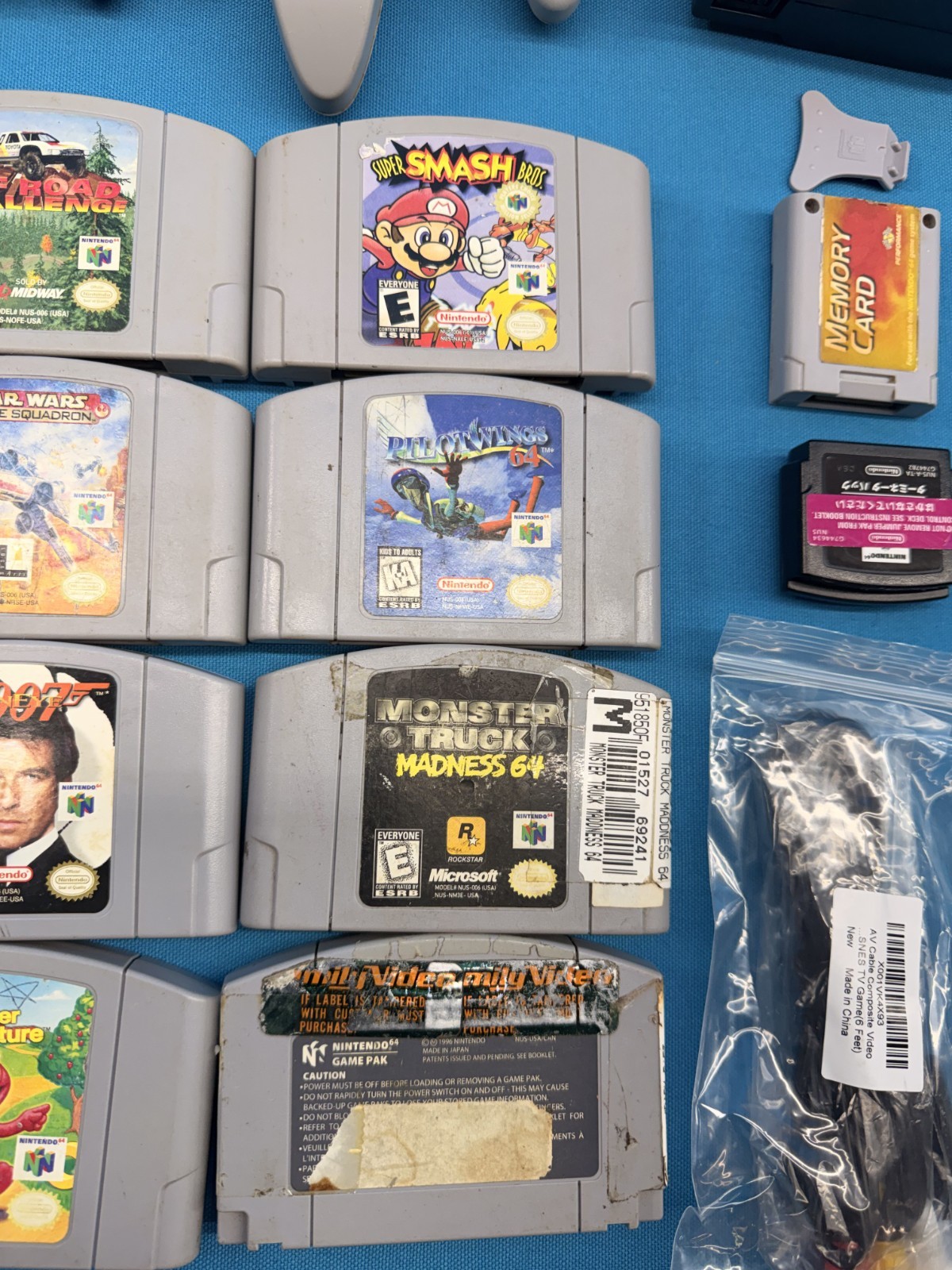 Nintendo 64 N64 System Console – Controllers – 13x Game Bundle Lot Super Smash