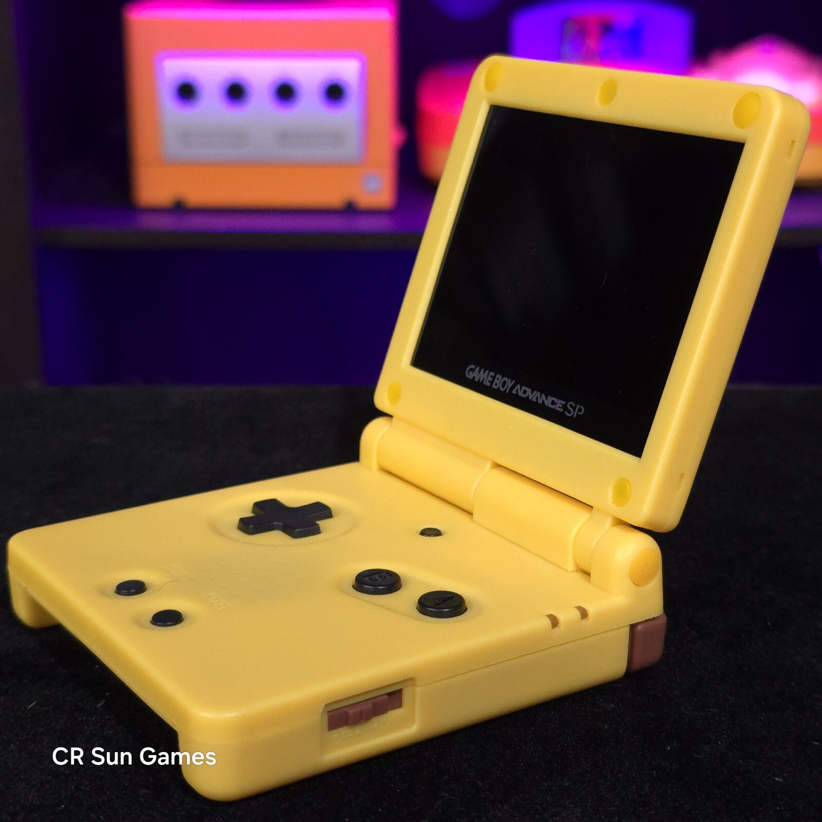 Pikachu Edition Pokemon Yellow Game Boy Advance SP GBA Console with iPS V2 Mod