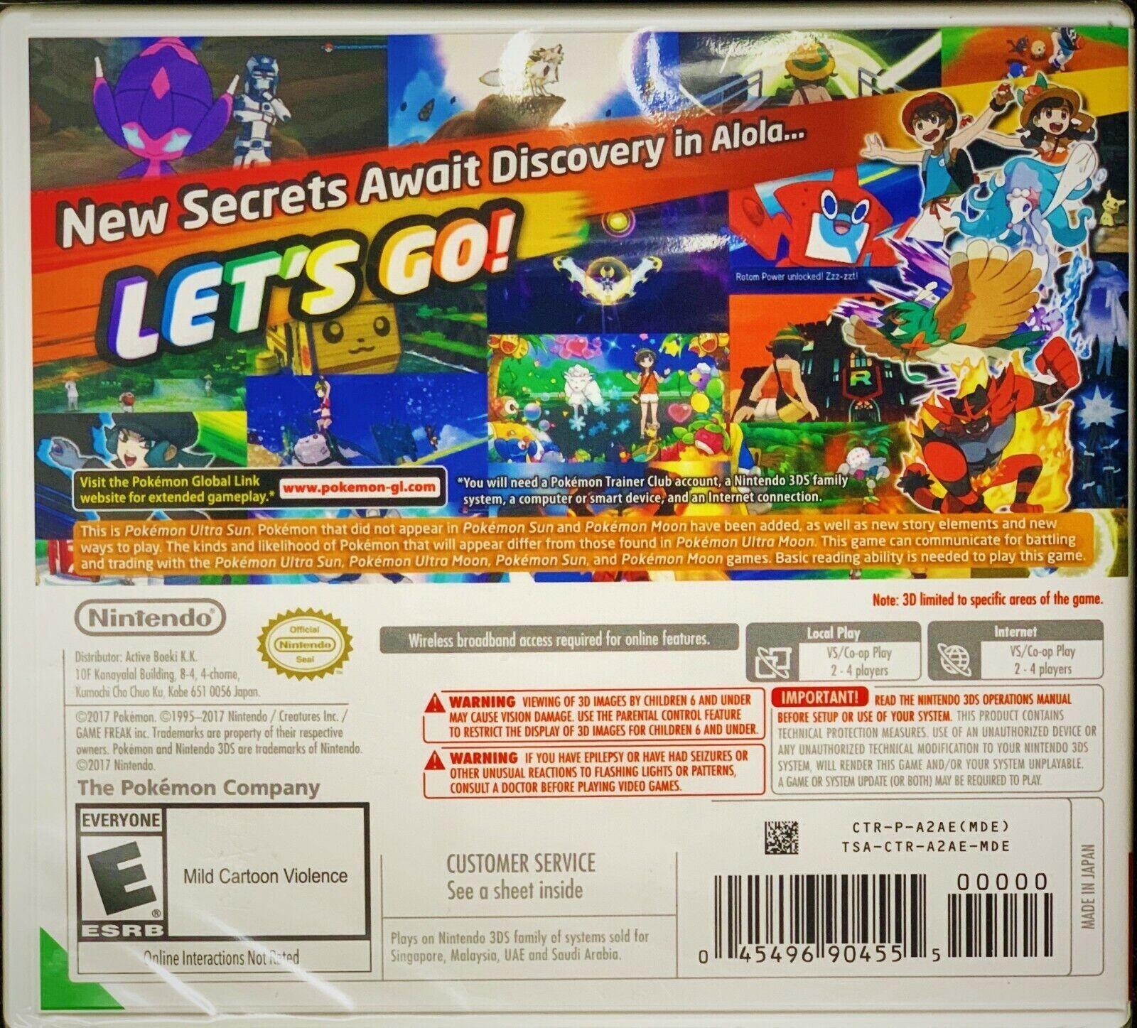 Pokémon Ultra Sun – Nintendo 3DS New Sealed Official (Multiplayer, 2016)