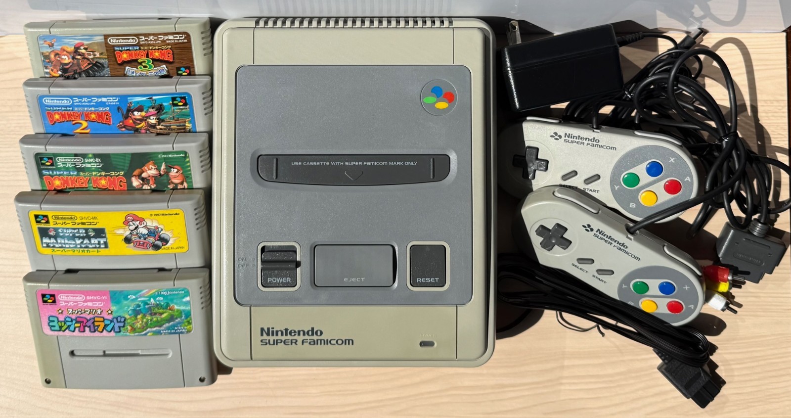 SFC Console Nintendo (Capacitor replaced etc) Mario & Donkey Kong & Yoshi’s Set