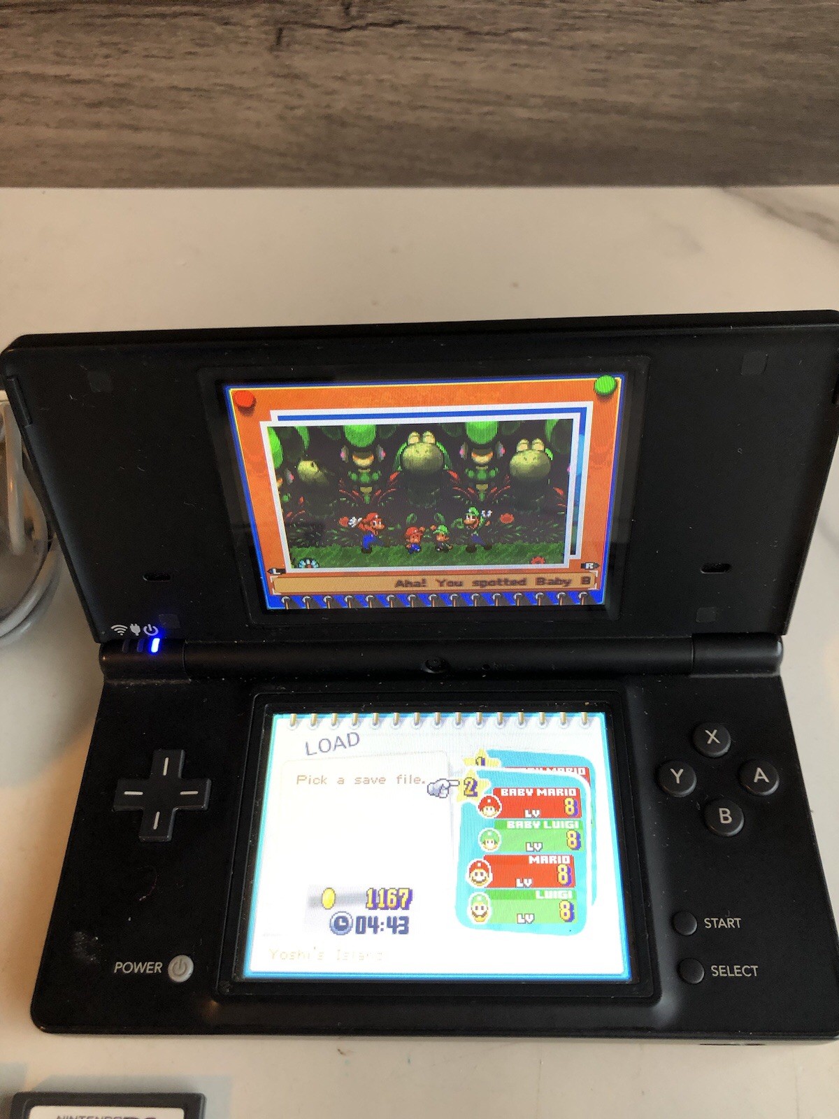 Nintendo DSi Matte Black Video Game Console 4 Games Lot w/ Charger Dragon Quest