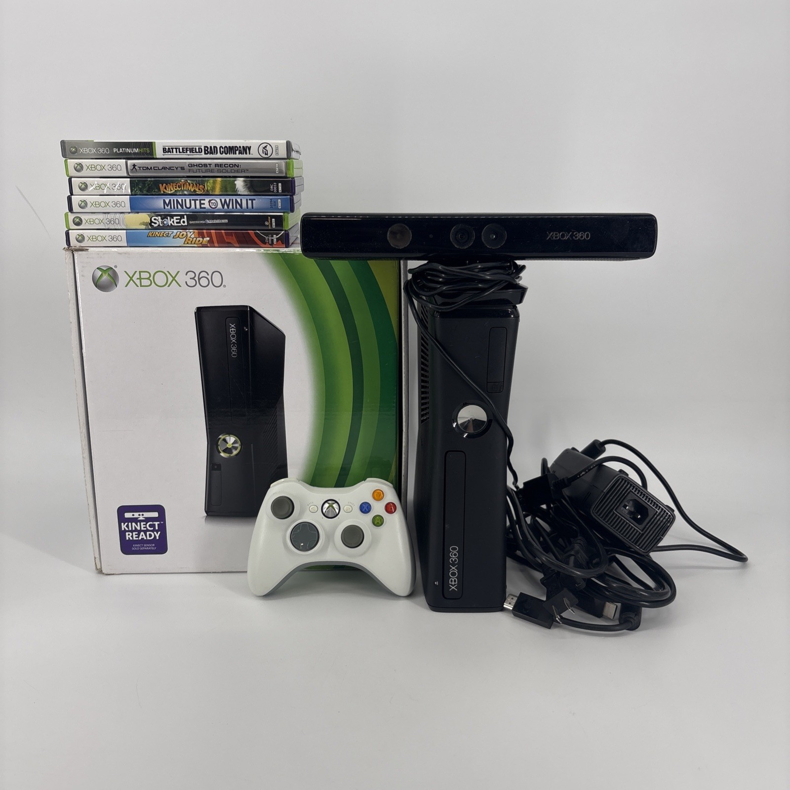 Microsoft Xbox 360 Slim 4GB Black Matte Console Model 1439 Complete In Box VGC