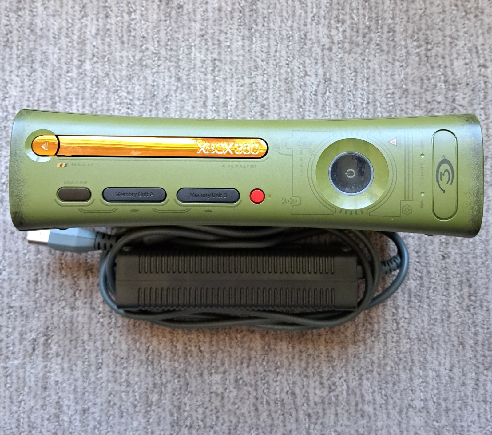 Xbox 360 Halo 3 Console Bundle + Green Headset, Forerunner Controller FOR REPAIR