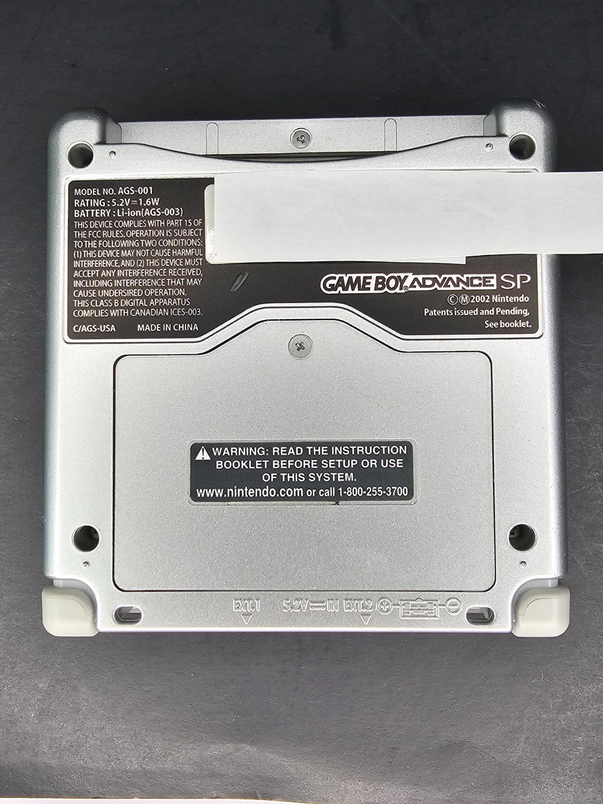 Nintendo Game Boy Advance SP Handheld System – Platinum with Pelican Carry Case