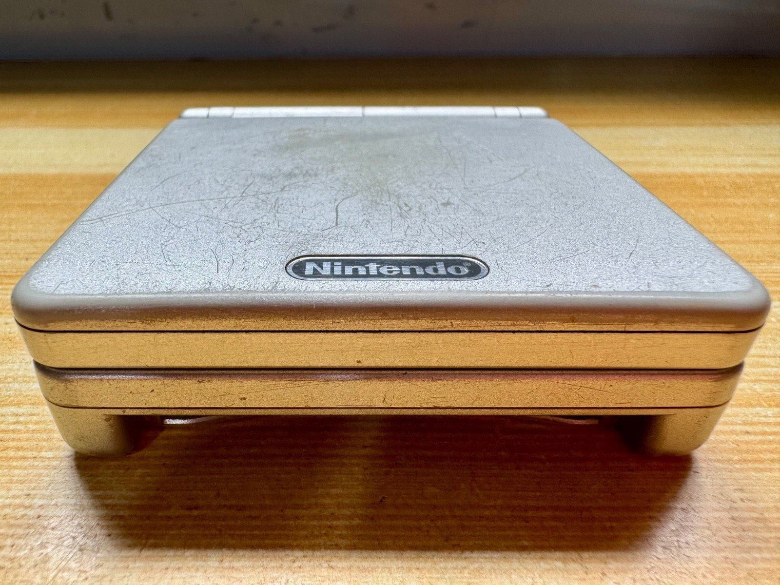 Nintendo Gameboy Advance SP AGS001 Metal Silver Handheld w/ USB Cable & Battery