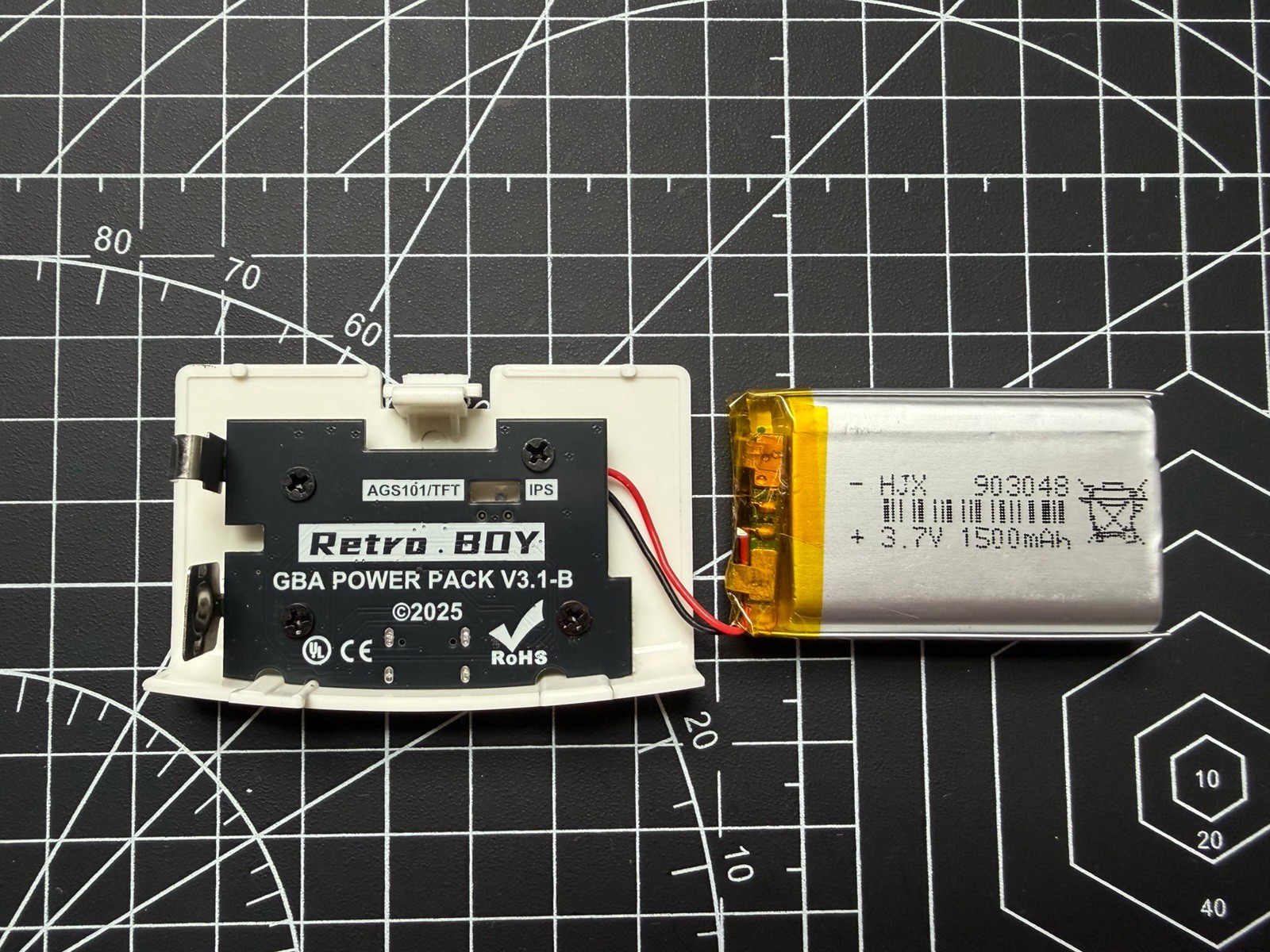 Gameboy Advance GBA FP Backlit M2 3.0» IPS W/ Rechargeable Battery USBC – Smoky