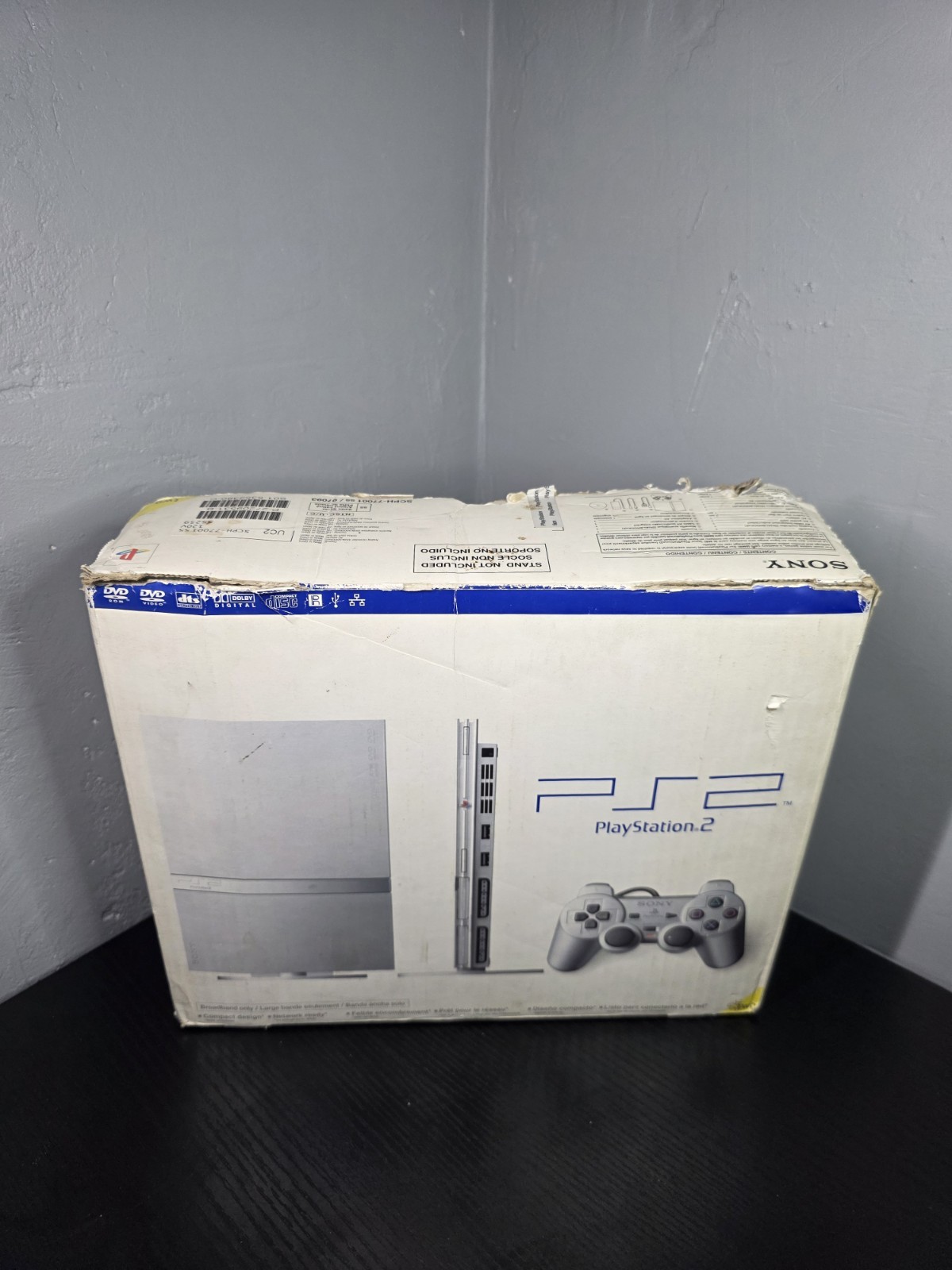PS2 Slim Satin Silver PLAYSTATION 2 Console SCPH-77001 (Read DESCRIPTION)