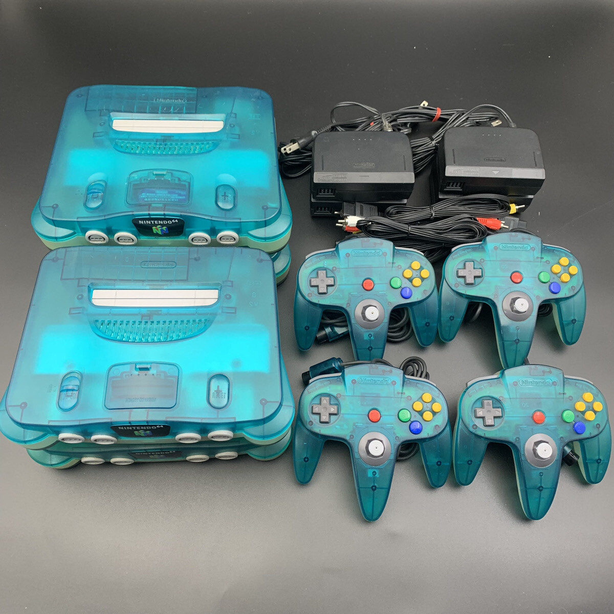 Nintendo 64 N64 Clear Blue console with Choice OEM controller Used Region free