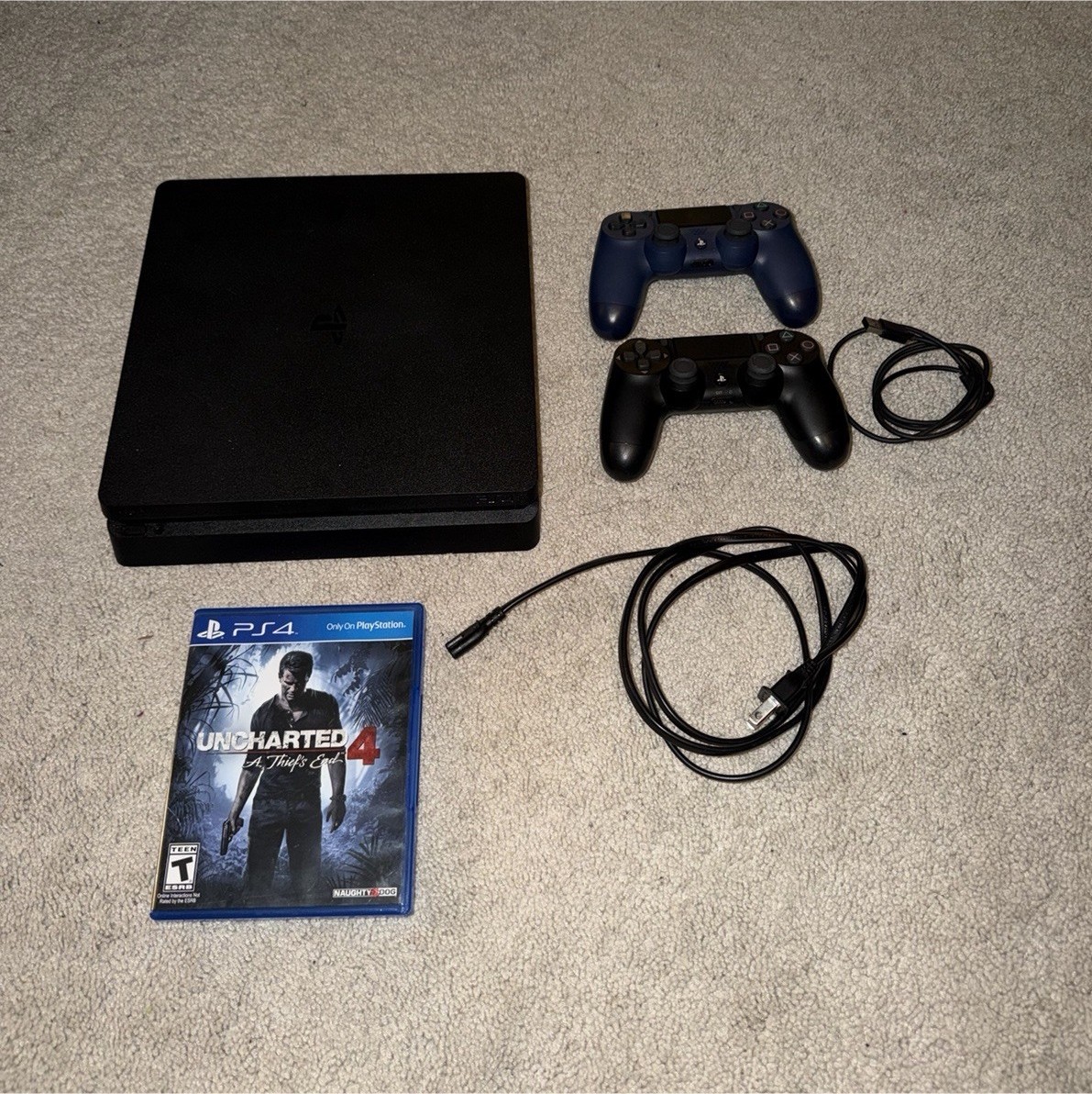 Sony PlayStation 4 Pro 1TB 4K Black Wi-Fi Bundle 2 Controllers Cables