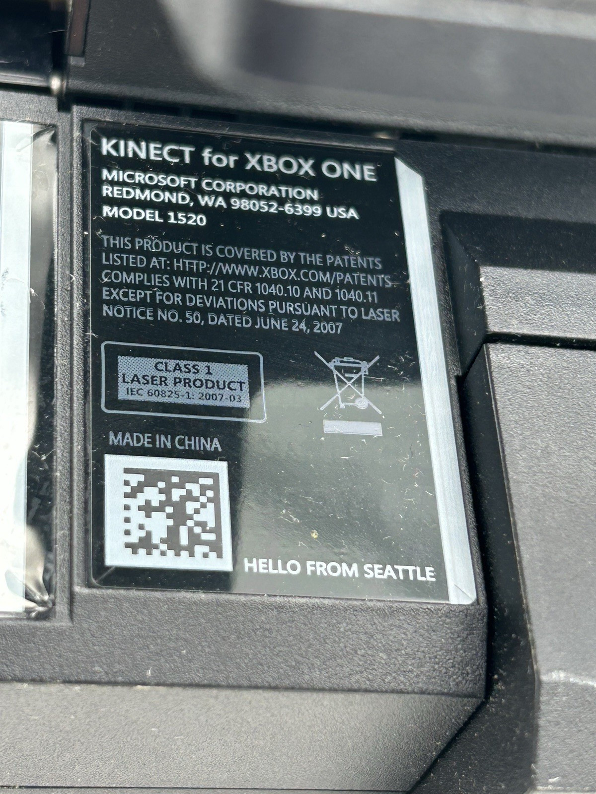 Microsoft Xbox One 1540 Console 500GB HDMI W Power Adapter Controller & Kinect