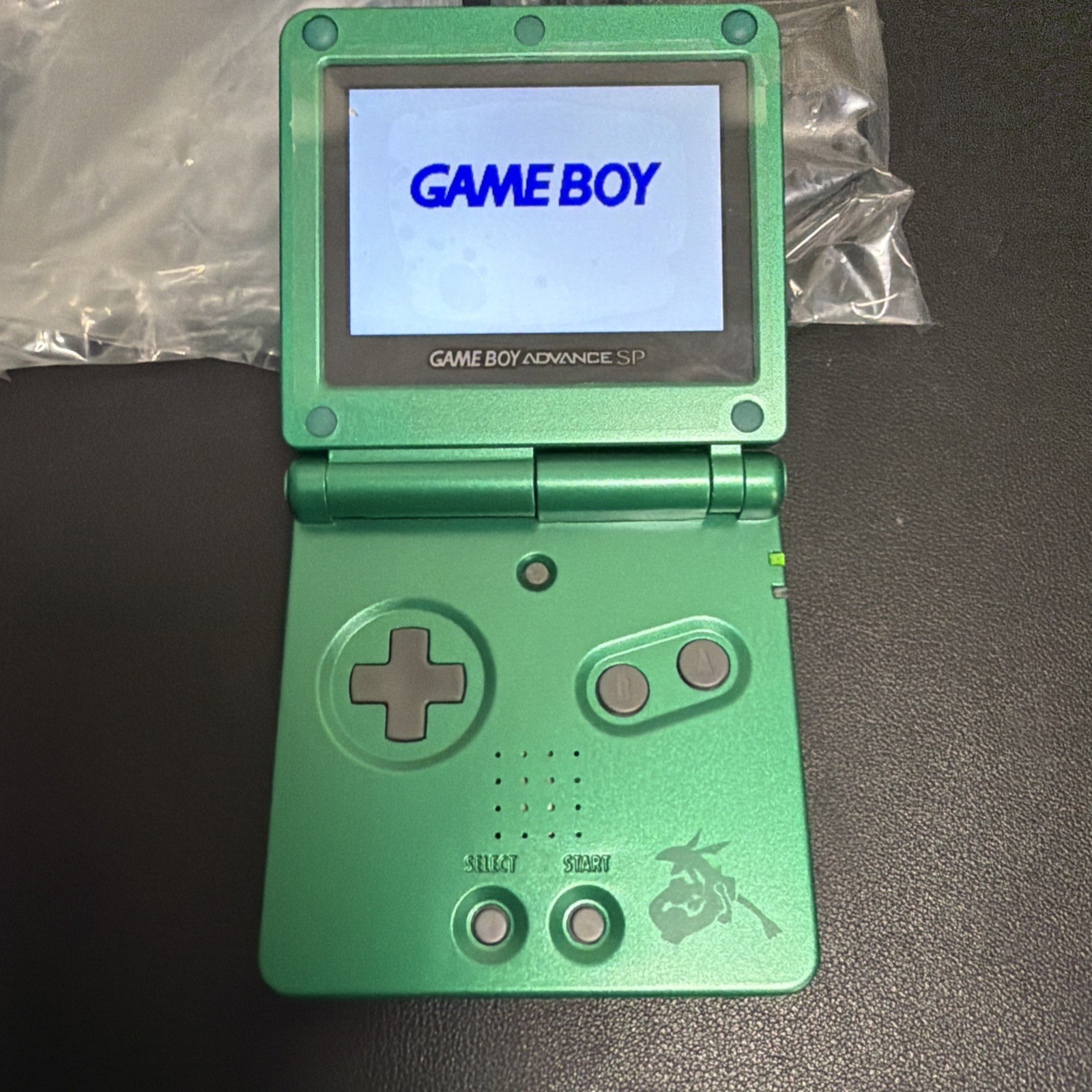 Nintendo Game Boy Advance SP Rayquaza Edition Console NEW IPS screen w/ Charger