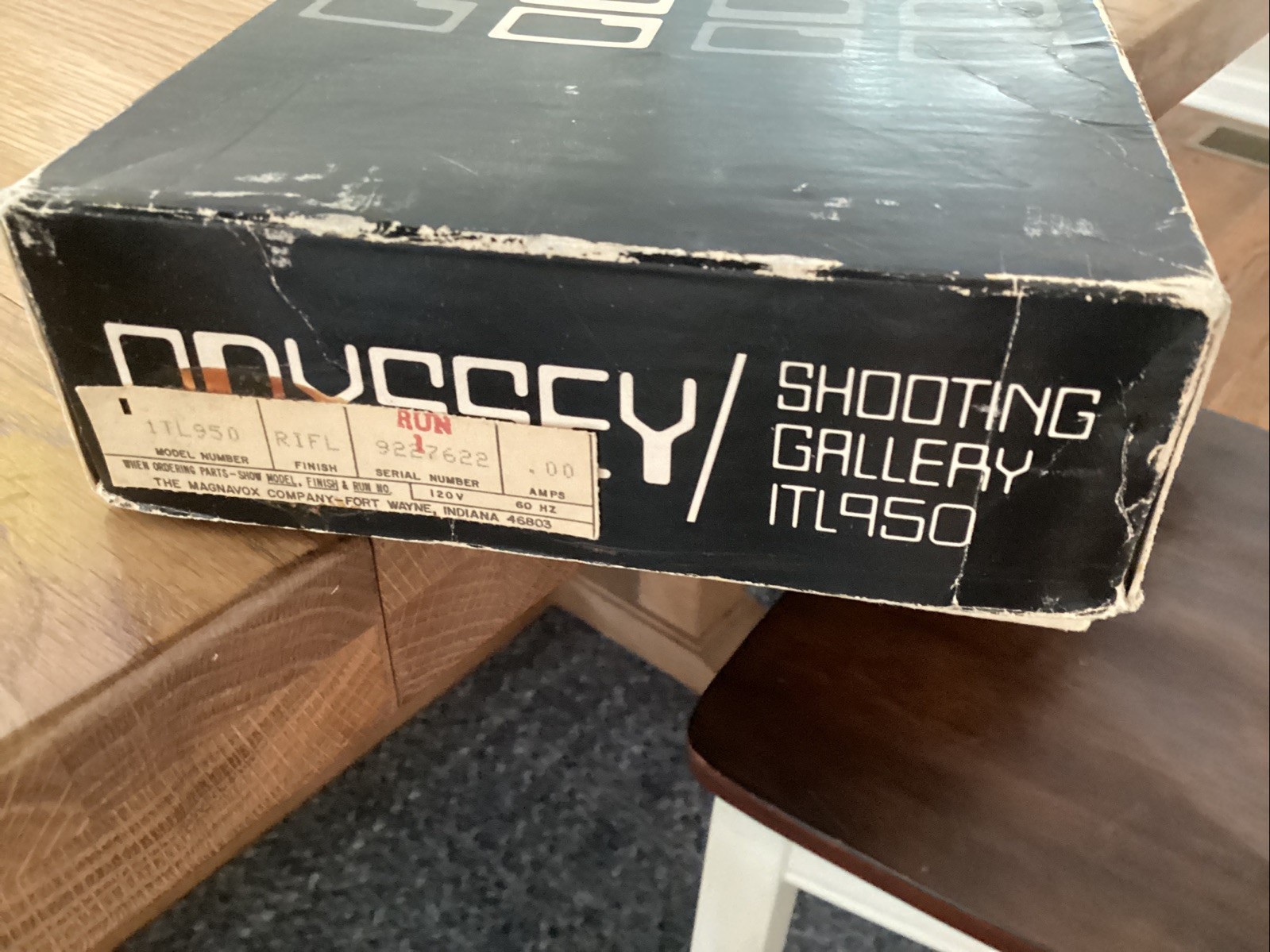 RARE Magnavox Odyssey Shooting Gallery Rifle Set in Box w/ Cards 9 + 10