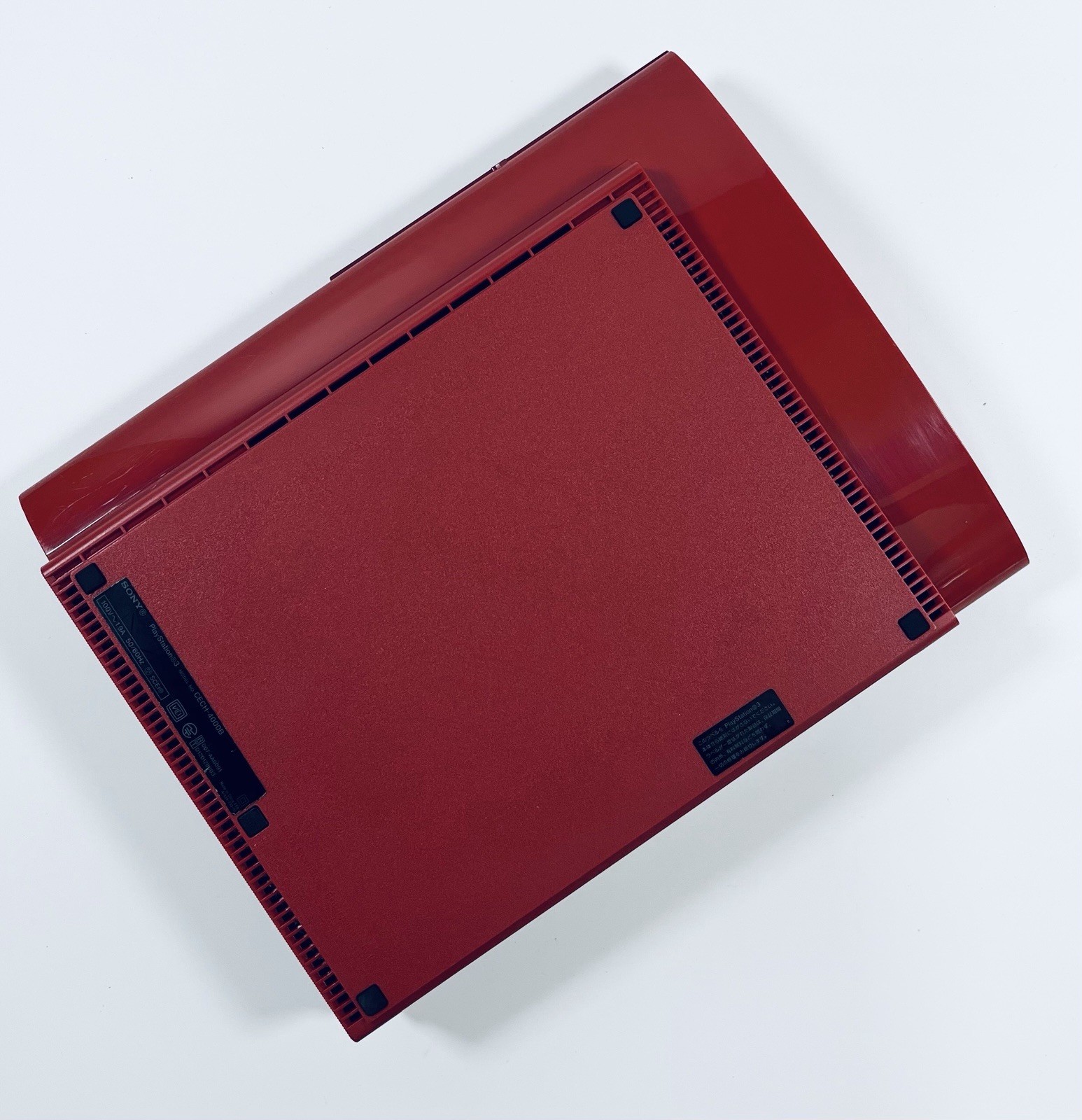 🔥RARE Sony PS3 CECH-4000B 250GB ❤️ Garnet Red 🎮 1 Controller Super Slim Tested