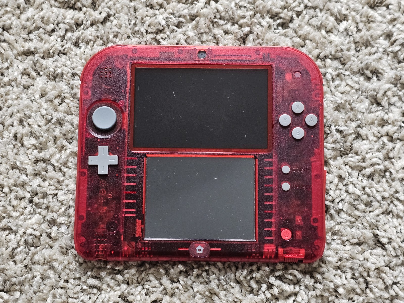 128GB Pokemon Omega Ruby Nintendo 2DS Clear Red Console Transparent Limited 3DS