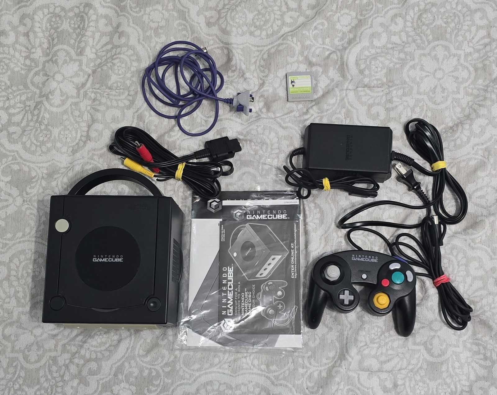 Gamecube Console Complete Plus Memory Card And Protector Tested Cib
