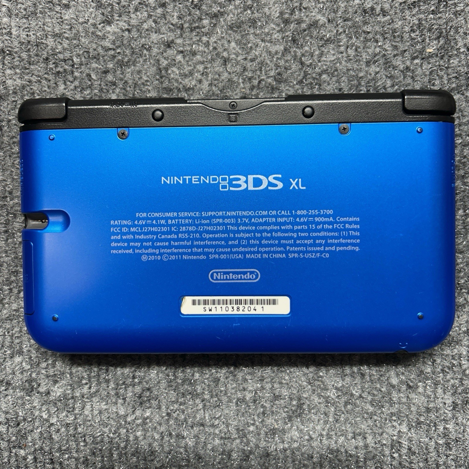 Nintendo 3DS XL Handheld Game Console SPR-001 Blue & Black NO STYLUS w/ Charger
