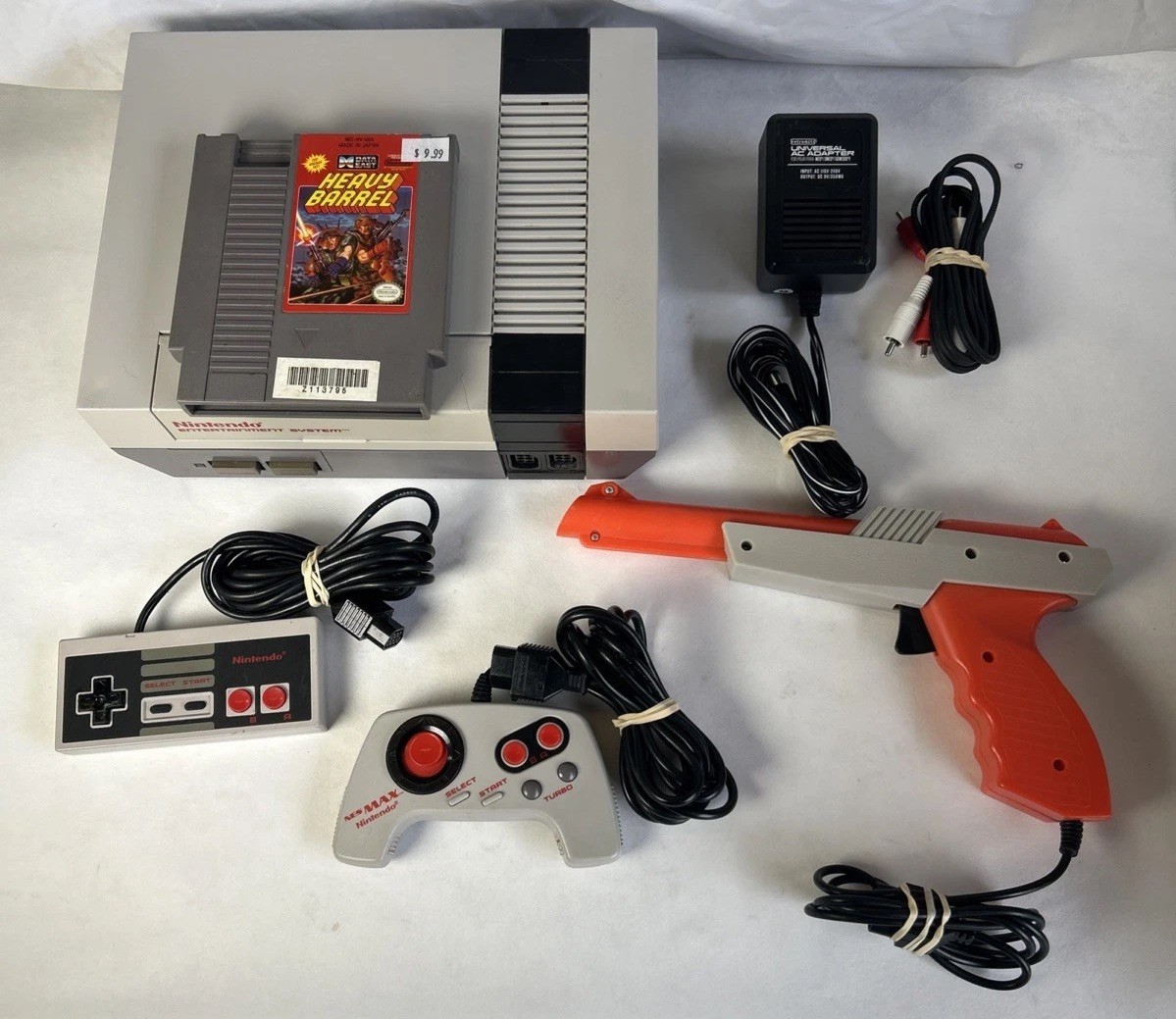 NES Nintendo Entertainment System NES-001 Complete Console Bundle Working W Game