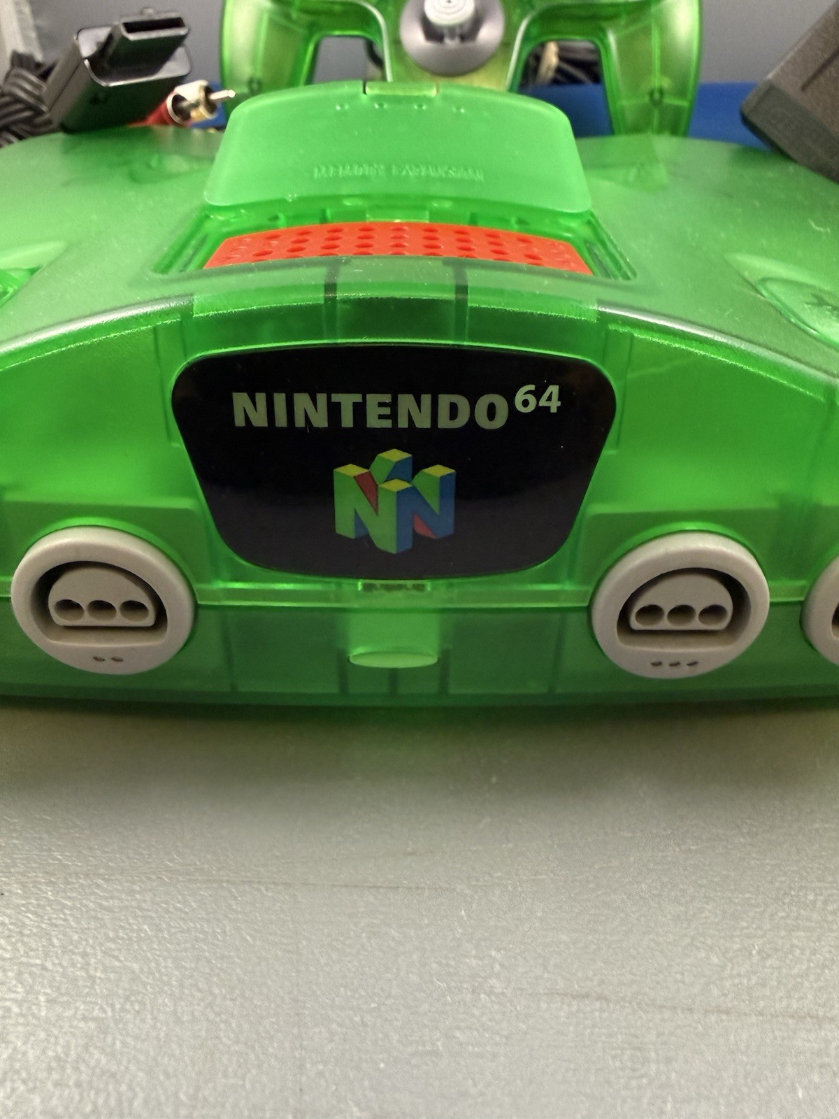 N64 Funtastic Jungle Translucent GREEN Nintendo 64 Gaming Console Excellent Cond