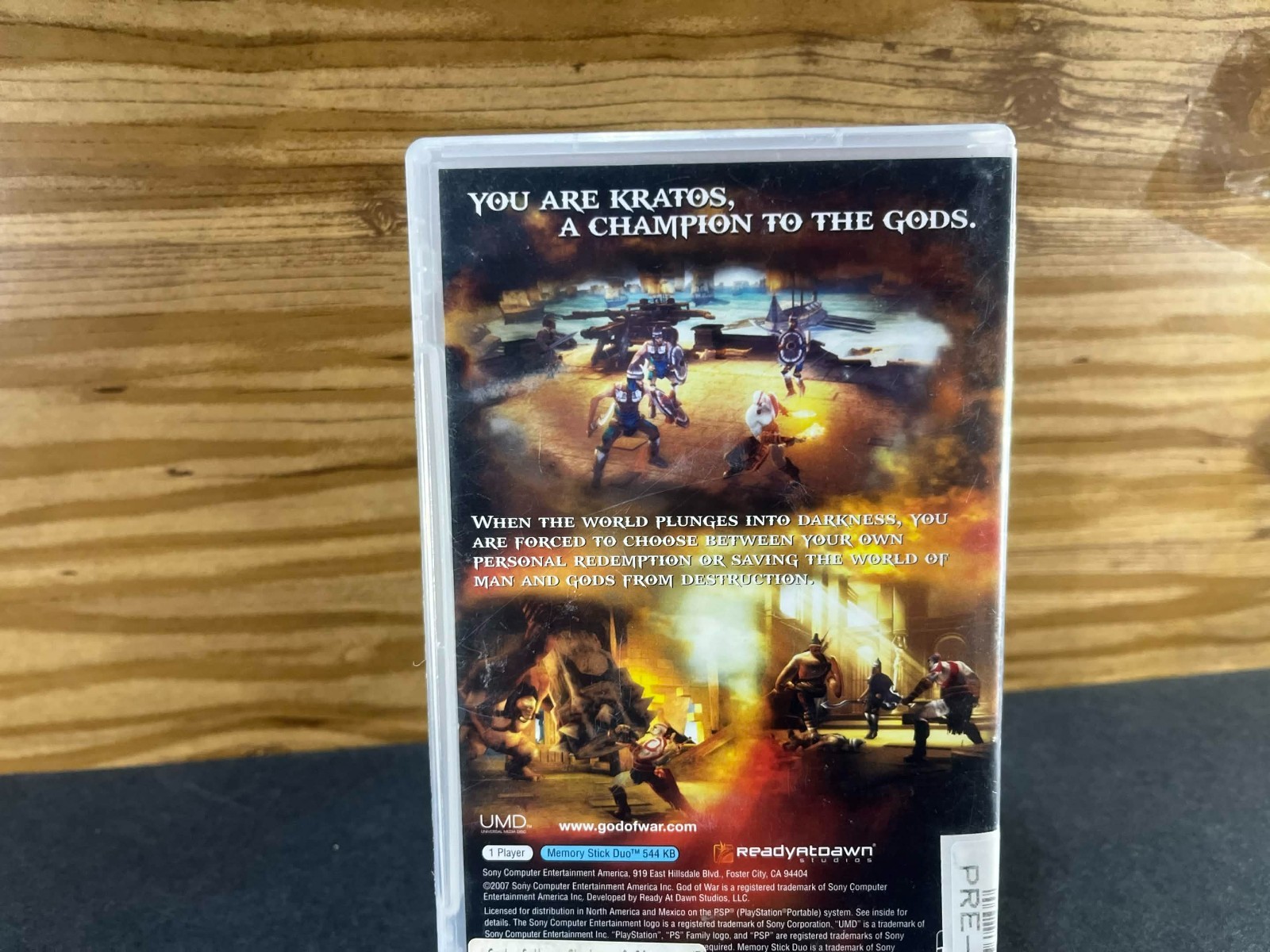 Sony PSP-3001 Console + God of War Chains of Olympus UMD Game Untested