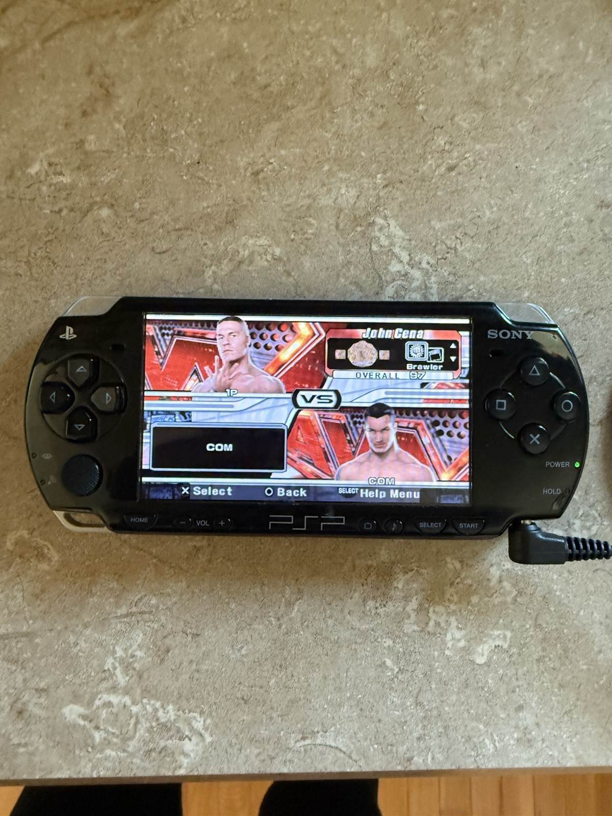Sony PlayStation PSP-2001 Black PSP Portable Console System With Power Chords