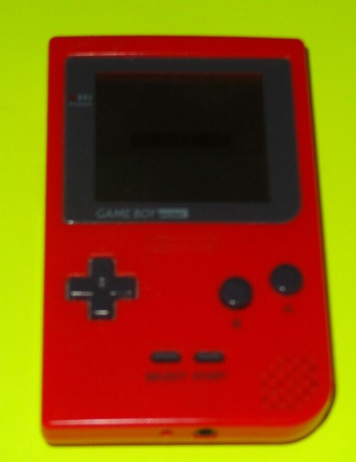 Nintendo Game Boy Pocket MGB-001 – Red – 100% OEM with Pokemon Case – Tested