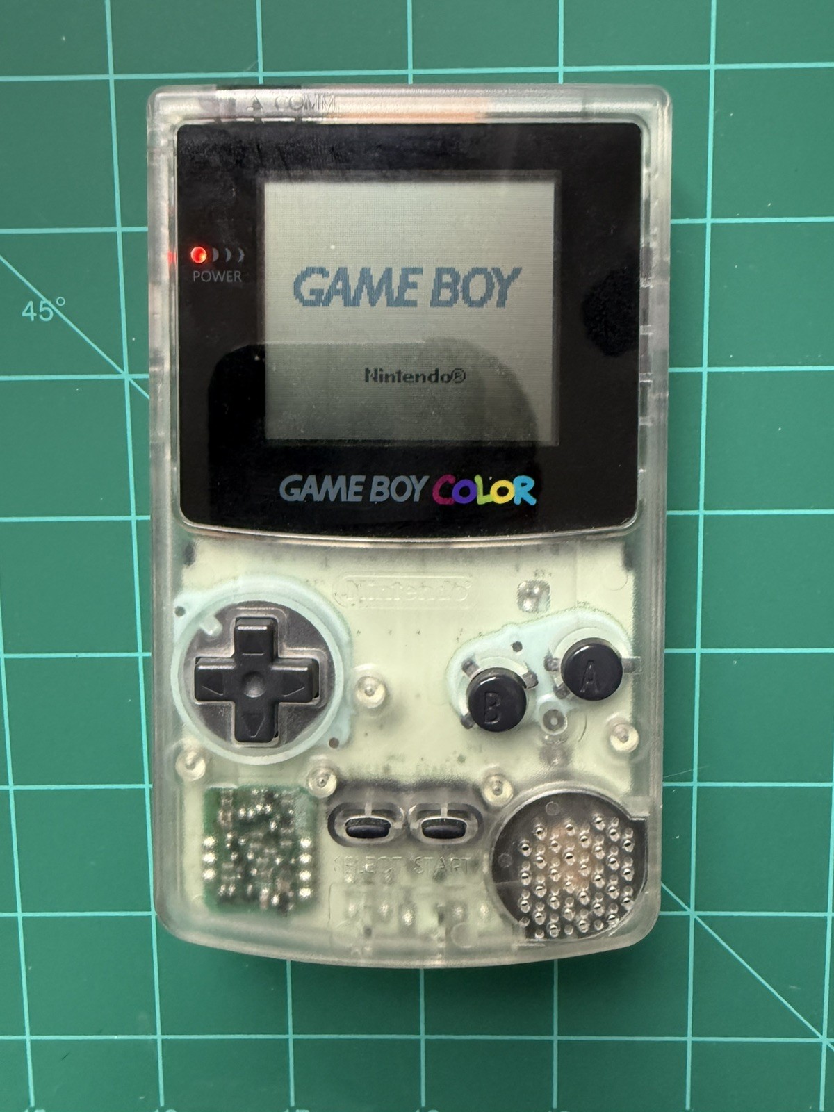 Nintendo Game Boy Color Clear + 3 Game Lot Super Mario Land 2 Bros Deluxe Bugs