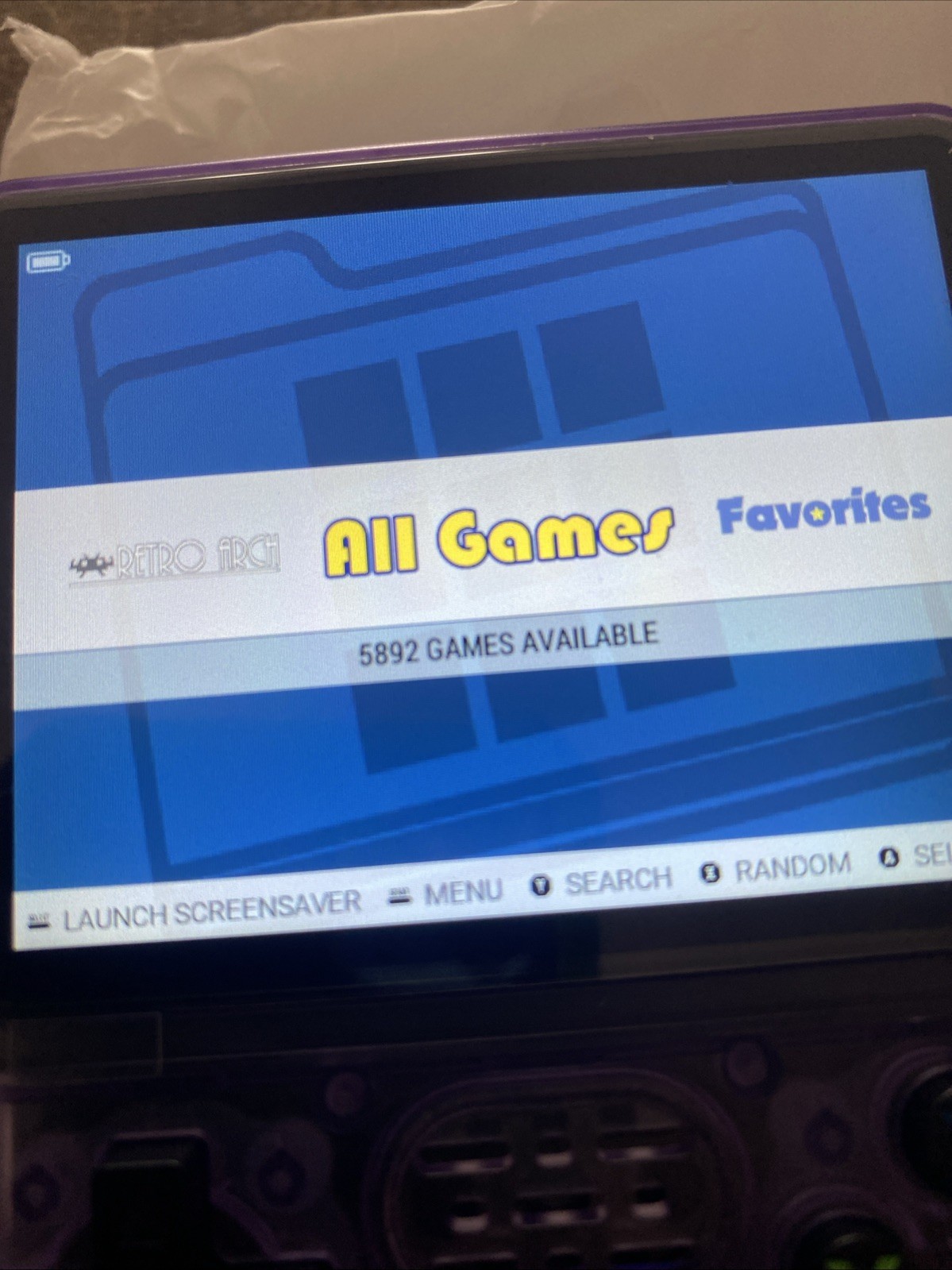 RK3326 Quad Core Handheld Game Console 128G With Built-in Games, Purple