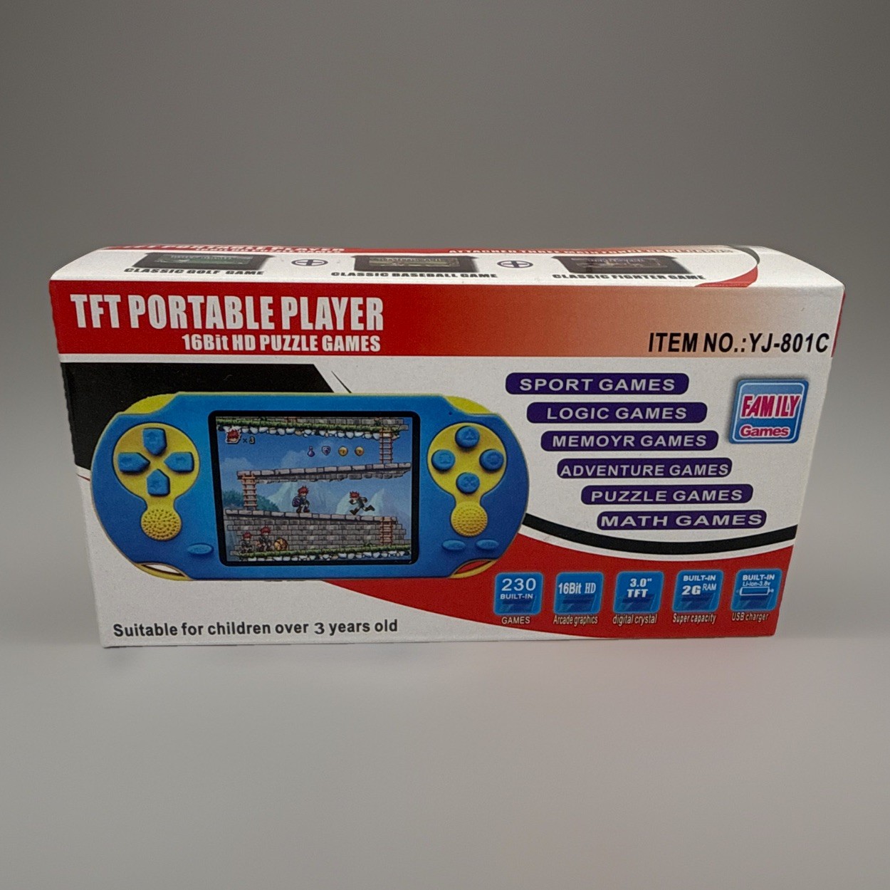 Lightweight Portable Handheld Game with 230 Retro Games – Perfect Gift for All