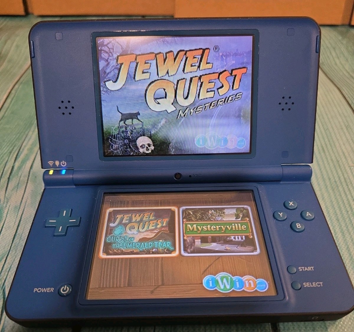 🔥Nintendo DSi XL Midnight Blue Bundle 2 Games Tested Works Stylus🔥