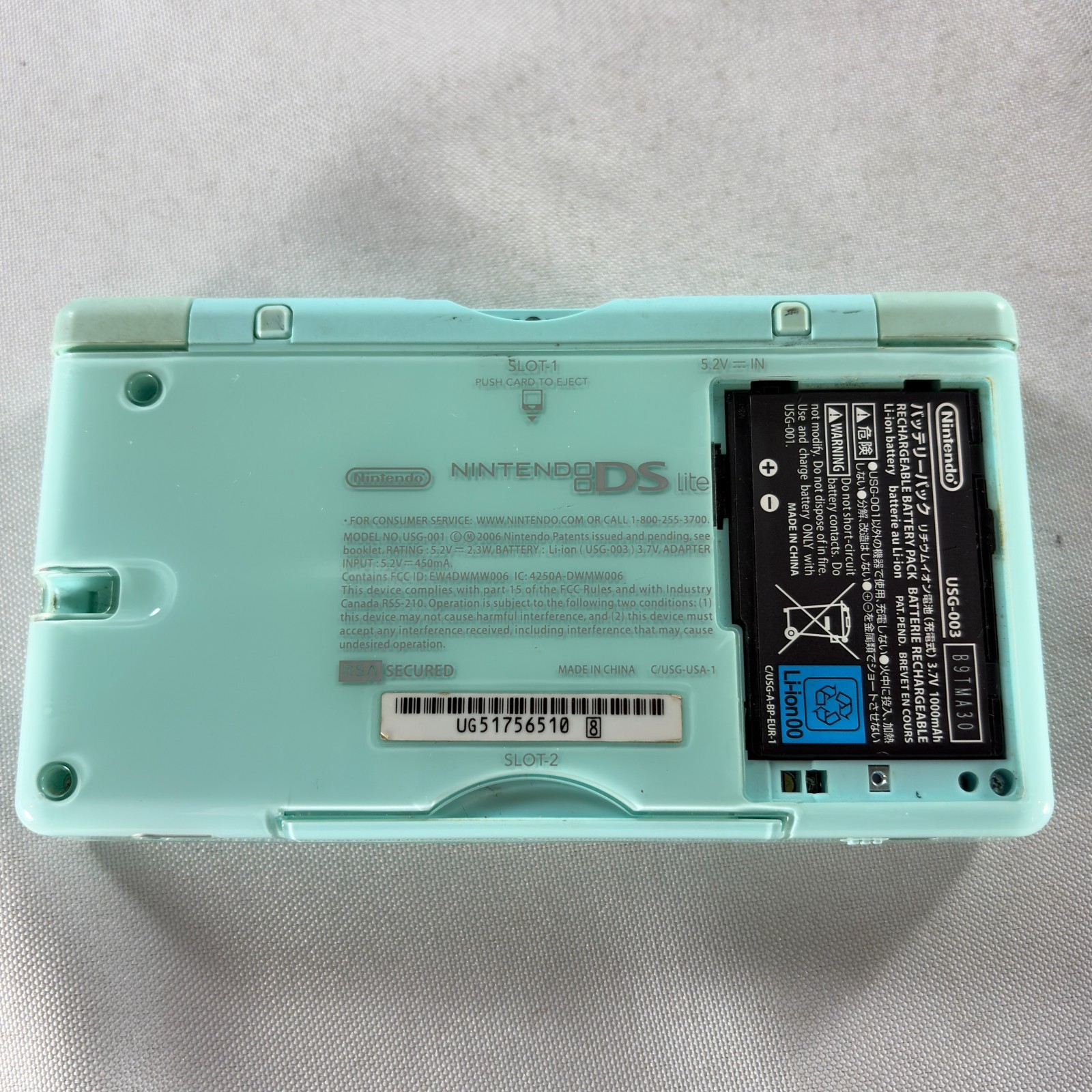 Nintendo DS Lite Ice Blue Handheld System – Doesn’t Read Games