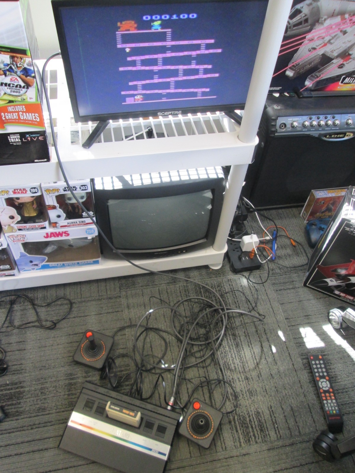 Atari 2600 JUNIOR CONSOLE w/ Controllers & Extras TESTED Vintage 1986 JR #2