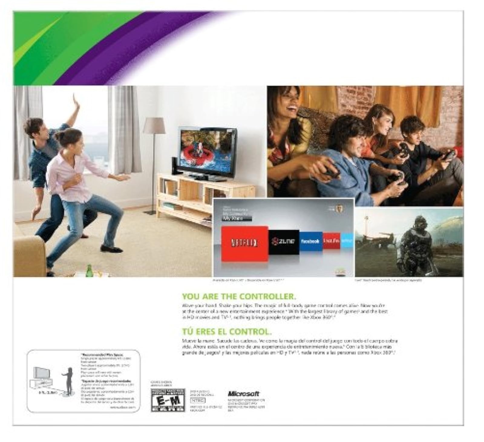 Xbox 360 4GB Console With Kinect Video Game Systems Bundle Very Good 2Z