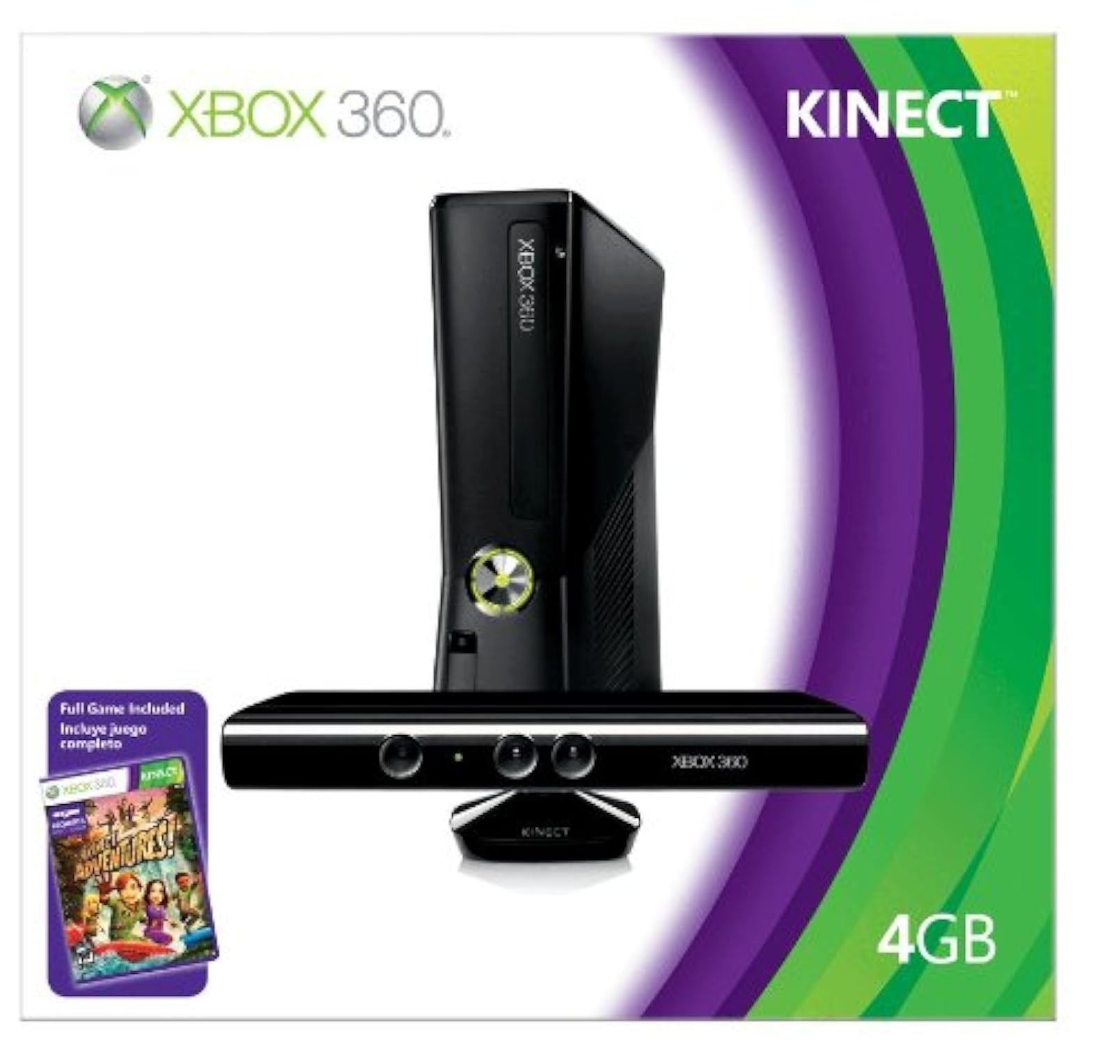 Xbox 360 4GB Console With Kinect Video Game Systems Bundle Very Good 2Z