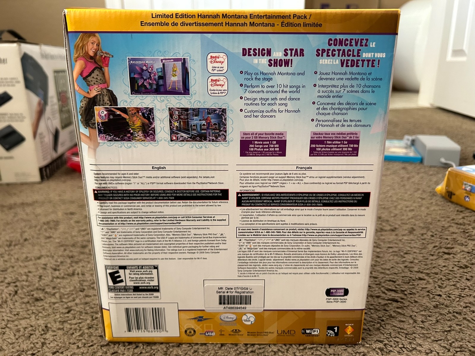 NEW Sony PSP 3000 Handheld System PlayStation Portable Hannah Montana Edition
