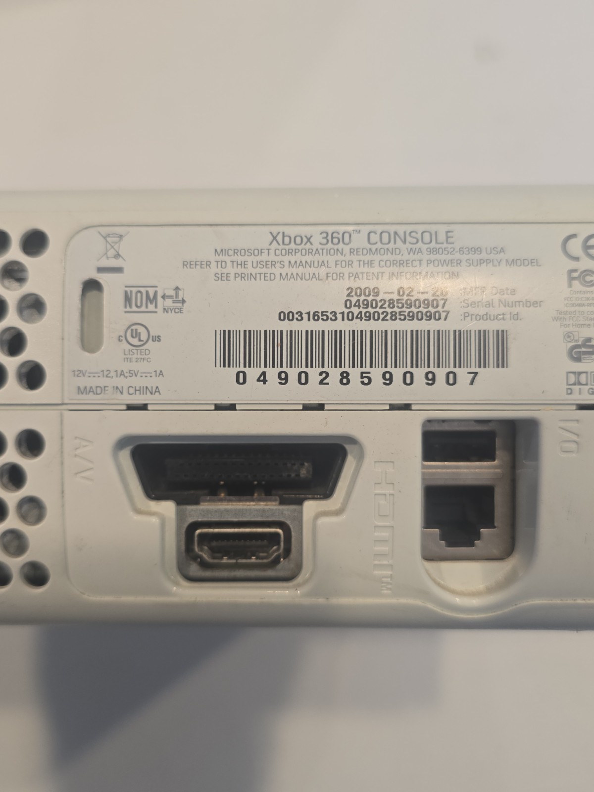Microsoft Xbox 360 60GB Console Only – HDD – Jasper – Tested 12.1A READ